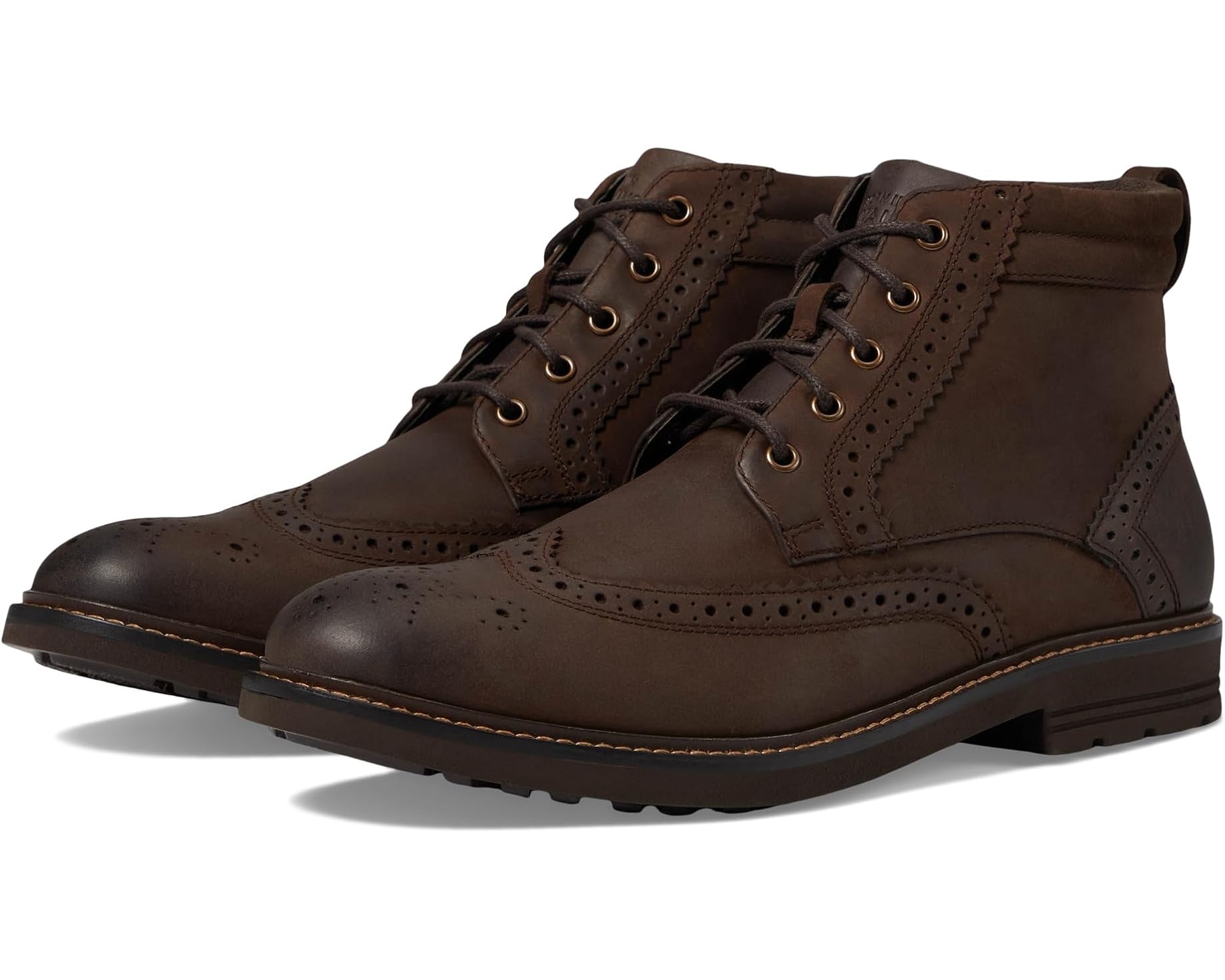 (取寄) ナン ブッシュ メンズ オデル 2.0 ウィングチップ ドレス カジュアル チャッカ レザー ブーツ Nunn Bush men Odell 2.0 Wingtip Dress Casual Chukka Leather Boots Brown｜ジェットラグ店