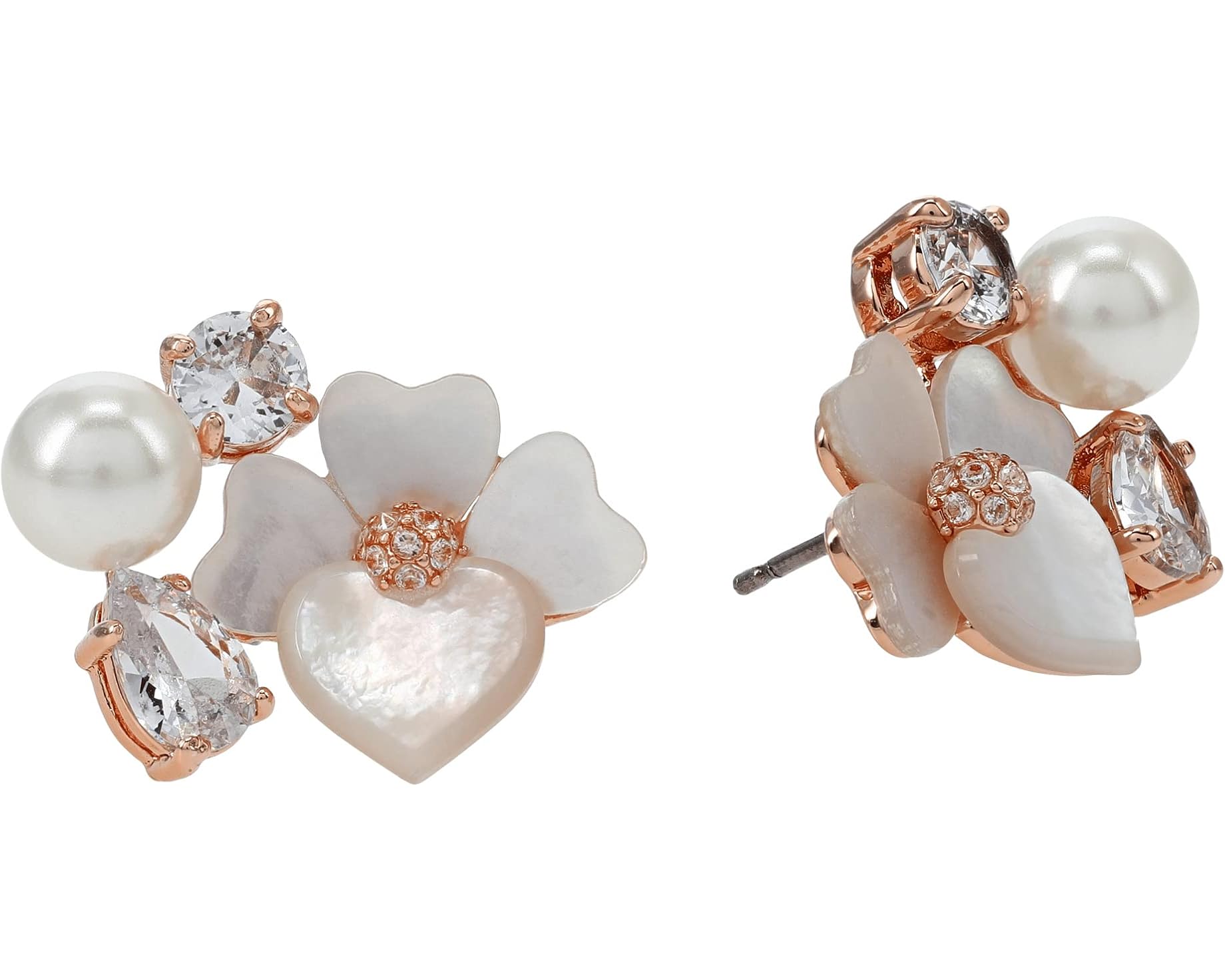 (取寄) ケイトスペード プレシャス パンジー クラスタ スタッズ イヤリングス Kate Spade New York Precious Pansy Cluster Studs Earrings White Multi｜ジェットラグ店