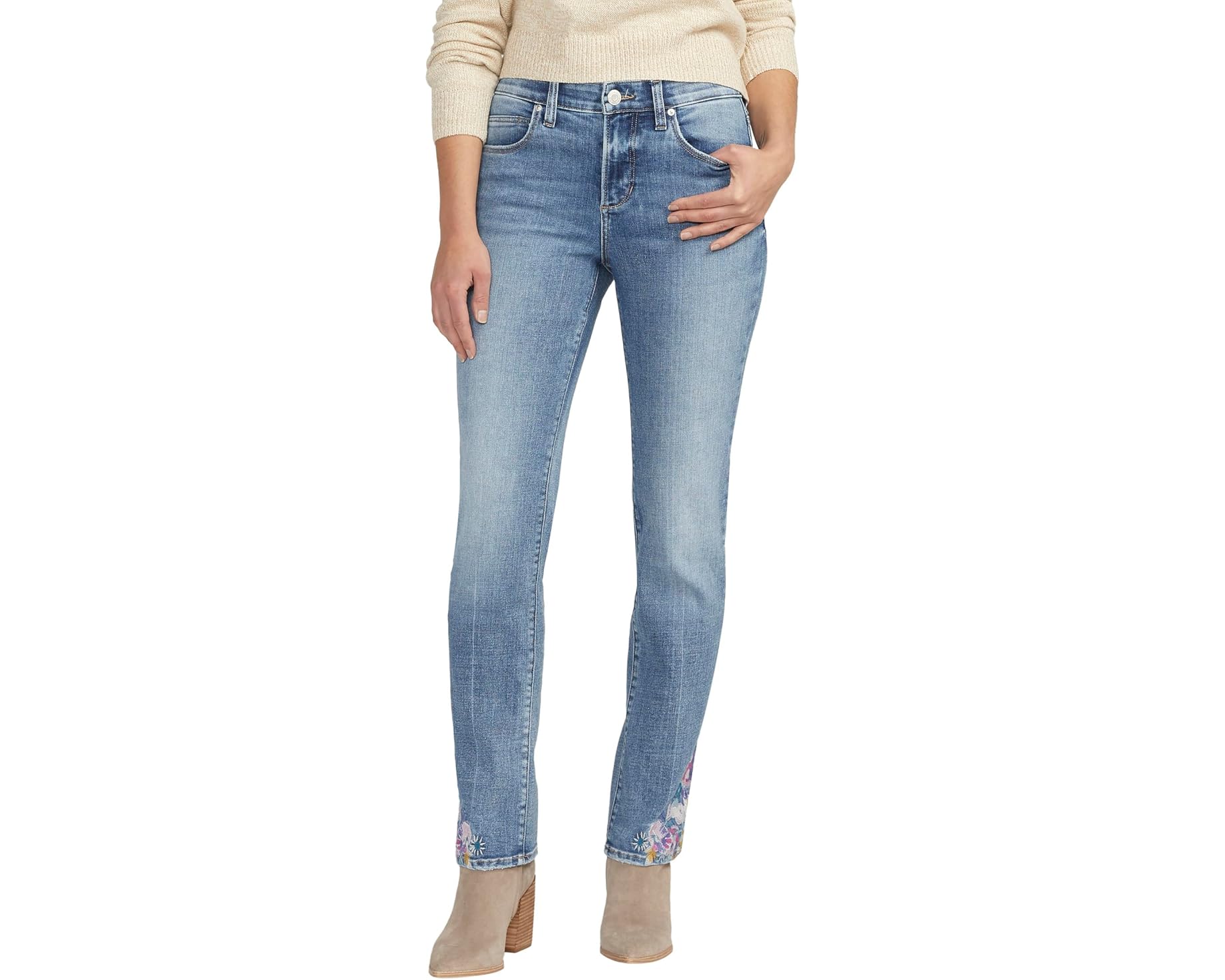 (取寄) ジャグ ジーンズ レディース ルビー ミッドライズ ストレート レッグ ジーンズ Jag Jeans women Ruby Mid-Rise Straight Leg Jeans Essex Blue|ジェットラグ店
