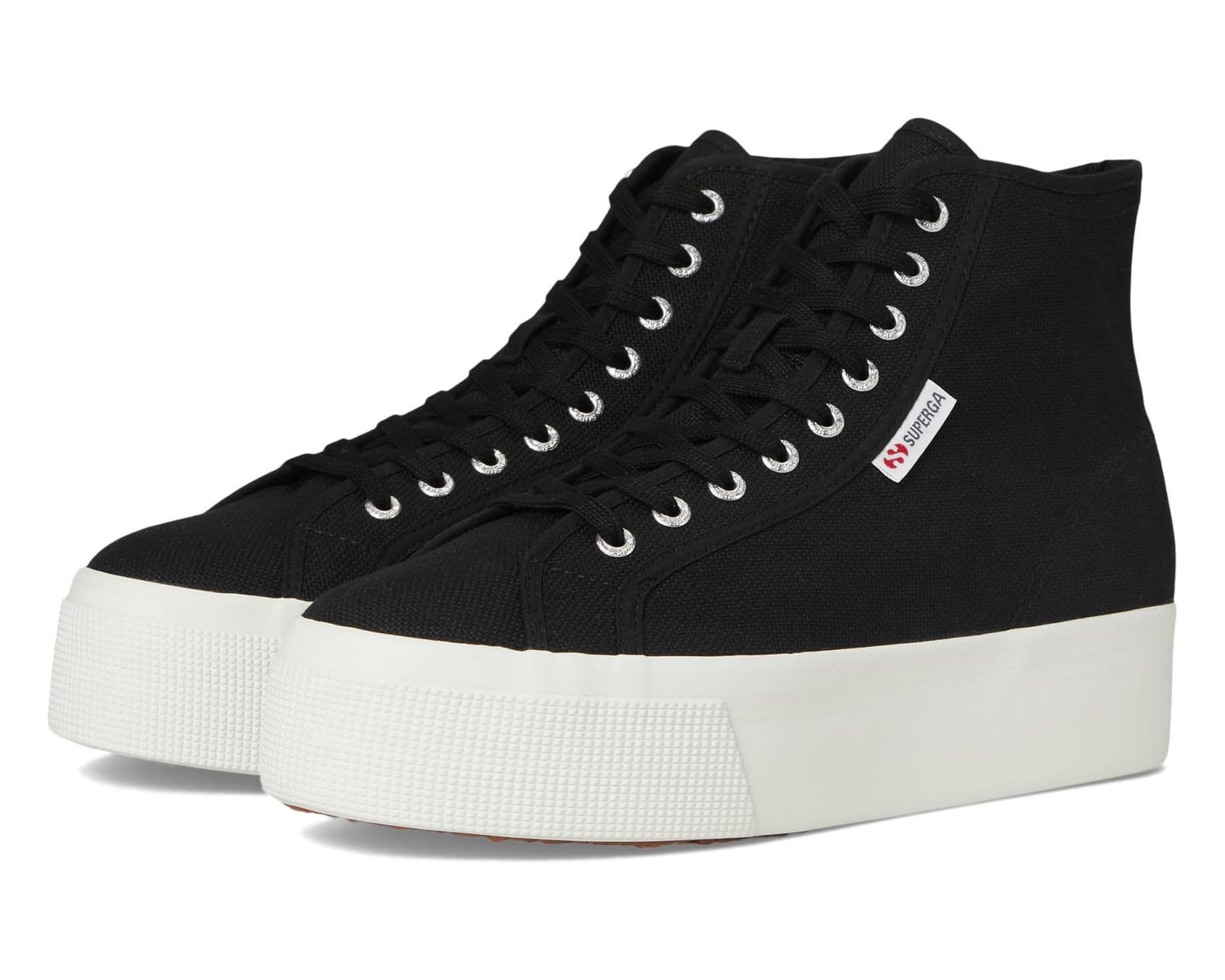 (取寄) スペルガ ユニセックス 2708 HI トップ Superga unisex 2708 Hi Top Black/F White|ジェットラグ店