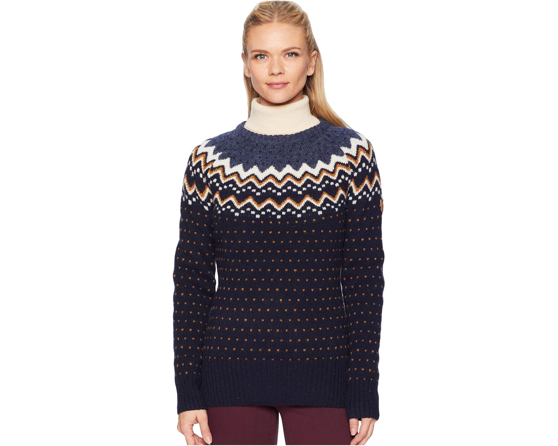 (取寄) フェールラーベン レディース ニット セーター Fjllrven women Ovik Knit Sweater Dark Navy｜ジェットラグ店