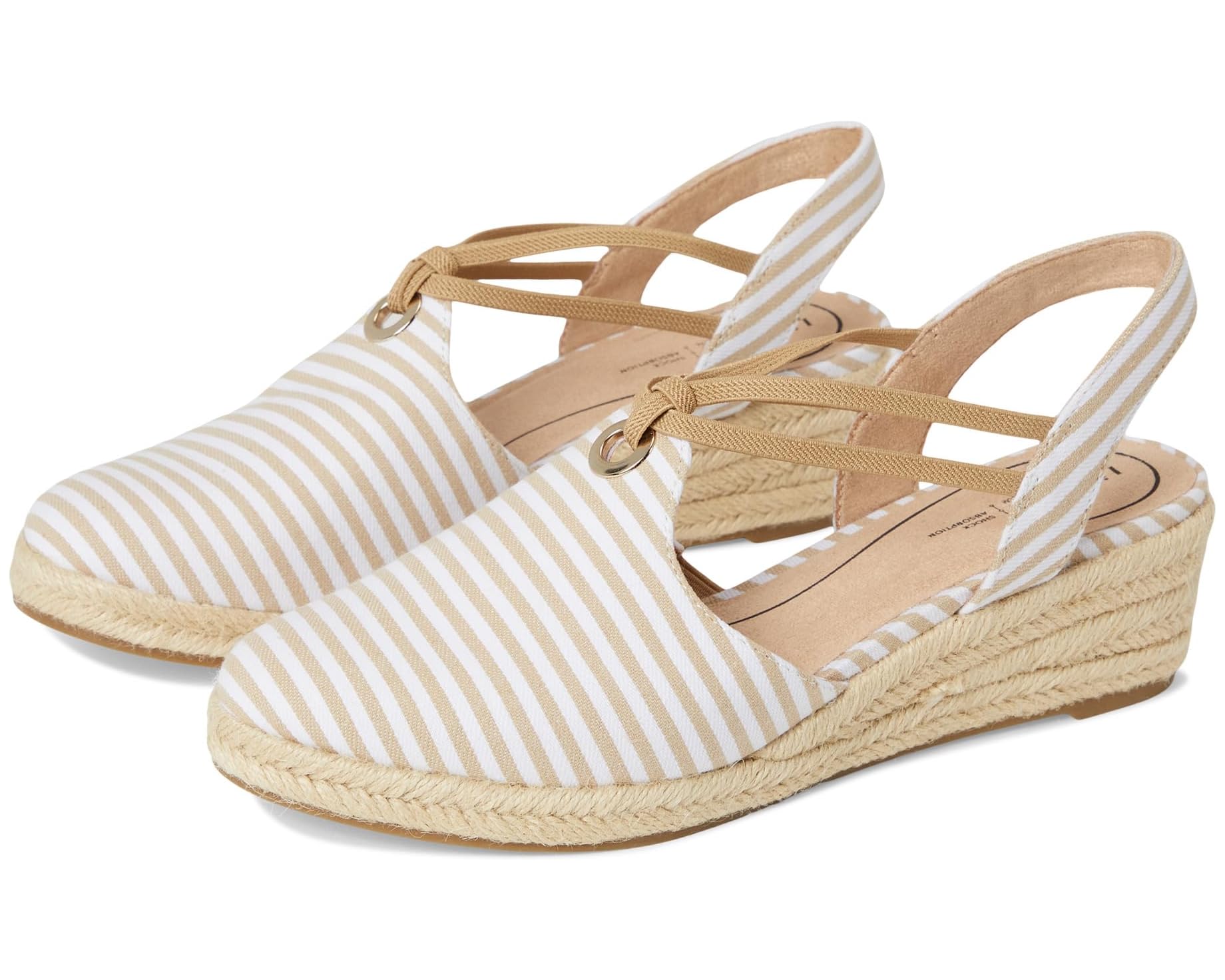 (取寄) ライフストライド レディース ケネディ LifeStride women Kennedy Tan/White Linen Stripe｜ジェットラグ店