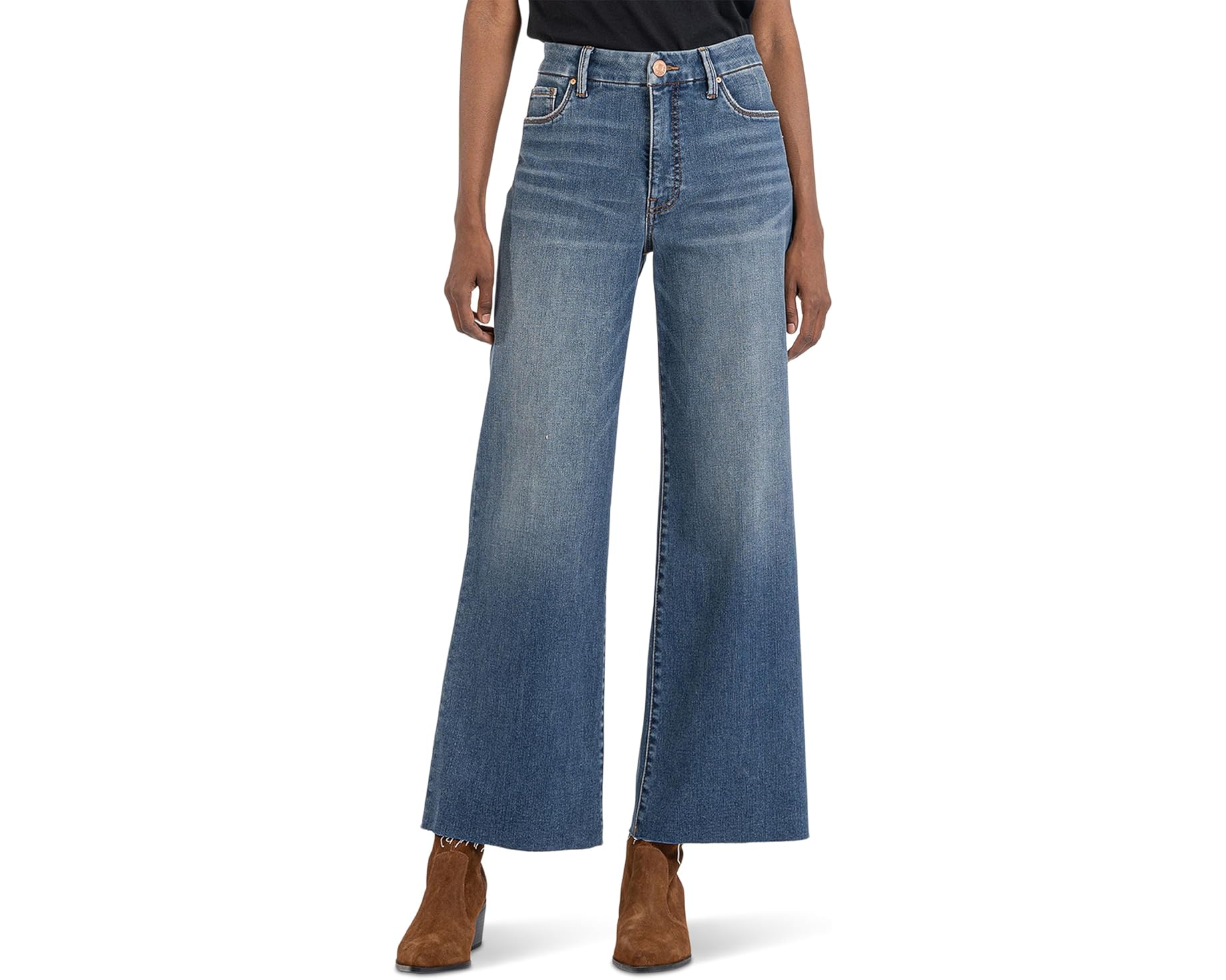 (取寄) カット フロム ザ クロス レディース メグ ハイライズ ファブ AB ワイド レッグ ロー ヘム イン マイルストーン KUT from the Kloth women Meg High-Rise Fab Ab Wide Leg Raw Hem in Milestone Milestone｜ジェットラグ店 24,408円