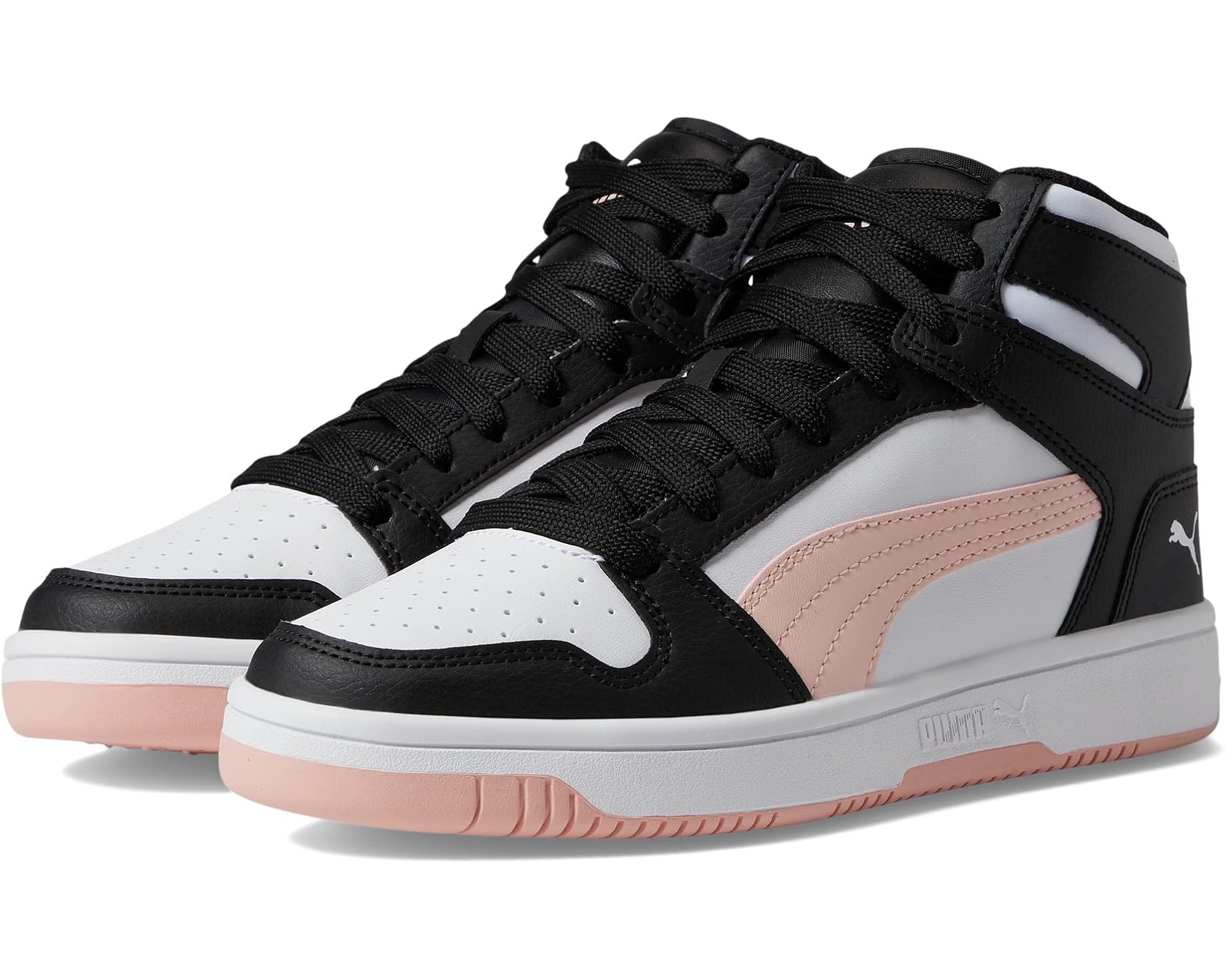 (取寄) プーマ キッズ プーマ キッズ リバウンド レイアップ シンセティック レザー スニーカー (ビッグ キッド) PUMA kids Puma Kids Rebound Layup Synthetic Leather Sneakers (Big Kid) Puma Black/Rose Dust｜ジェットラグ店