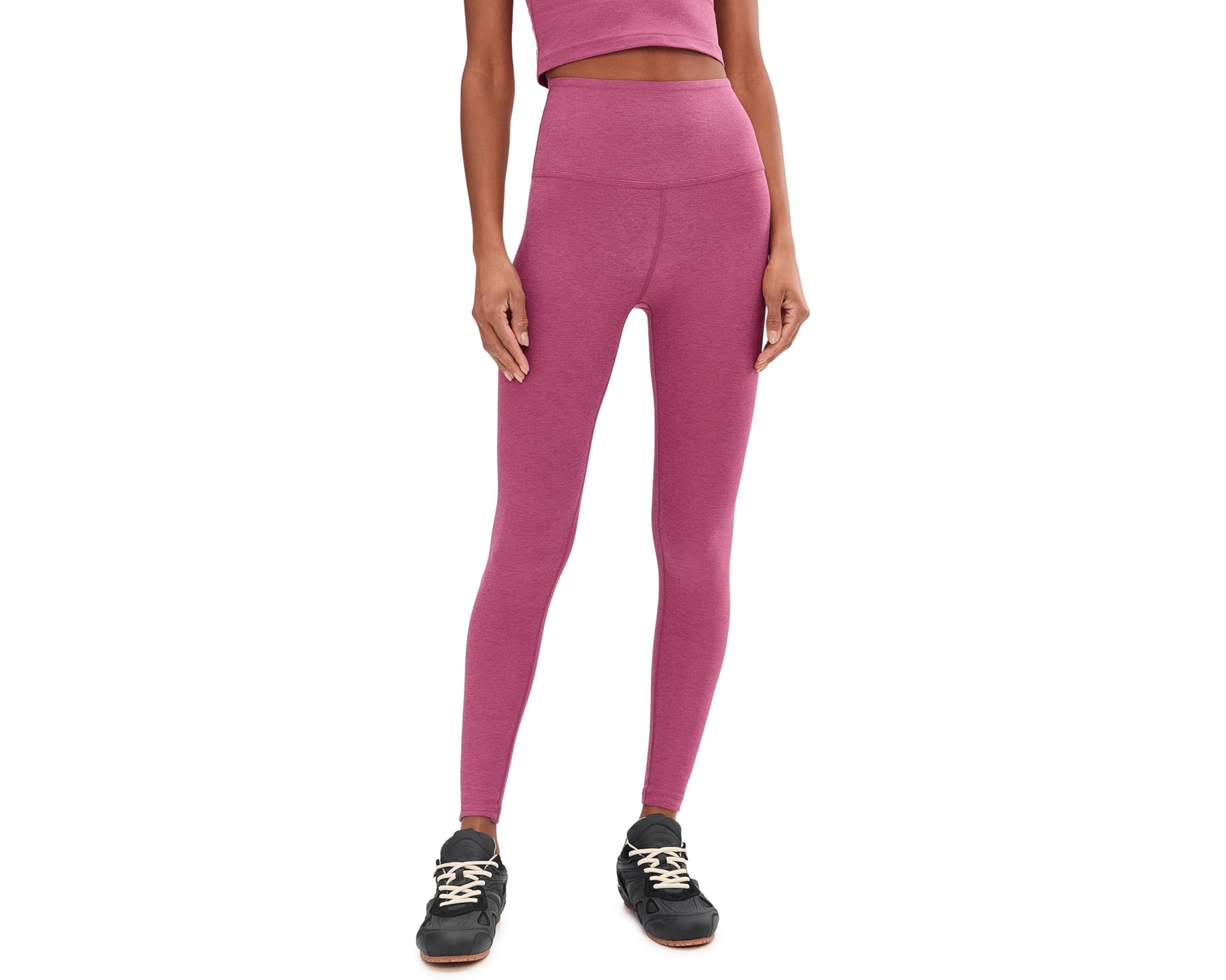 (取寄) ビヨンドヨガ レディース スペースダイ コート イン ザ ミディ ハイウエスト レギンス Beyond Yoga women Spacedye Caught In The Midi High-Waisted Legging Smooth Mauve Heather｜ジェットラグ店