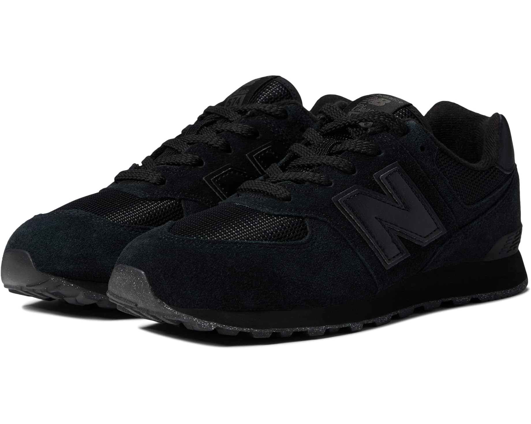 (取寄) ニューバランス キッズ 574 コア (ビッグ キッド) New Balance kids 574 Core (Big Kid) Black/Black｜ジェットラグ店