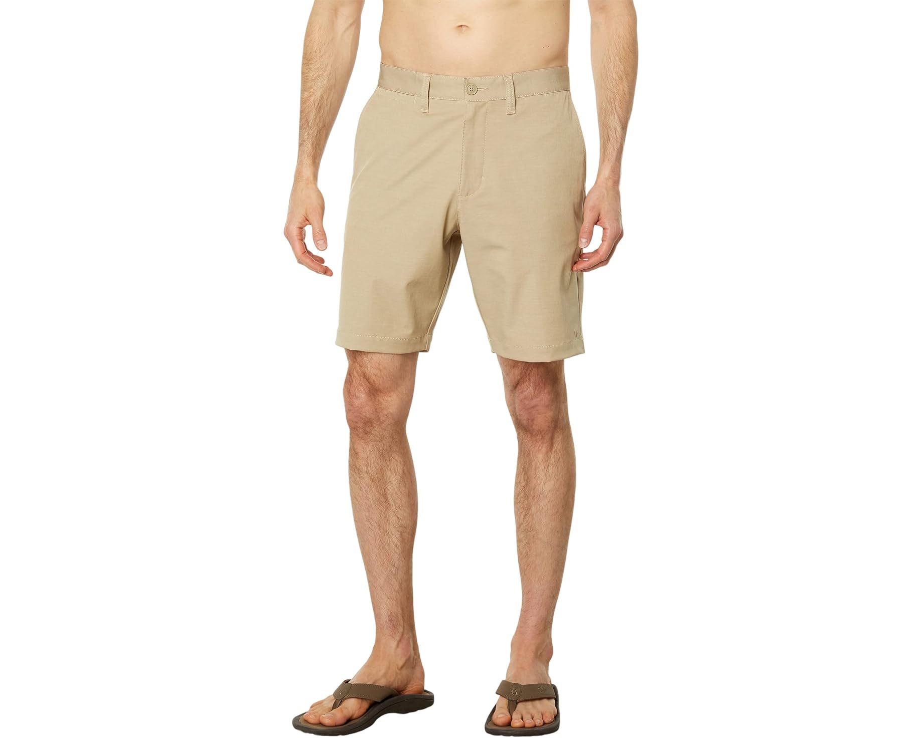 (取寄) ルーカ メンズ バック イン ハイブリット ショーツ RVCA men Back In 19" Hybrid Shorts Khaki｜ジェットラグ店