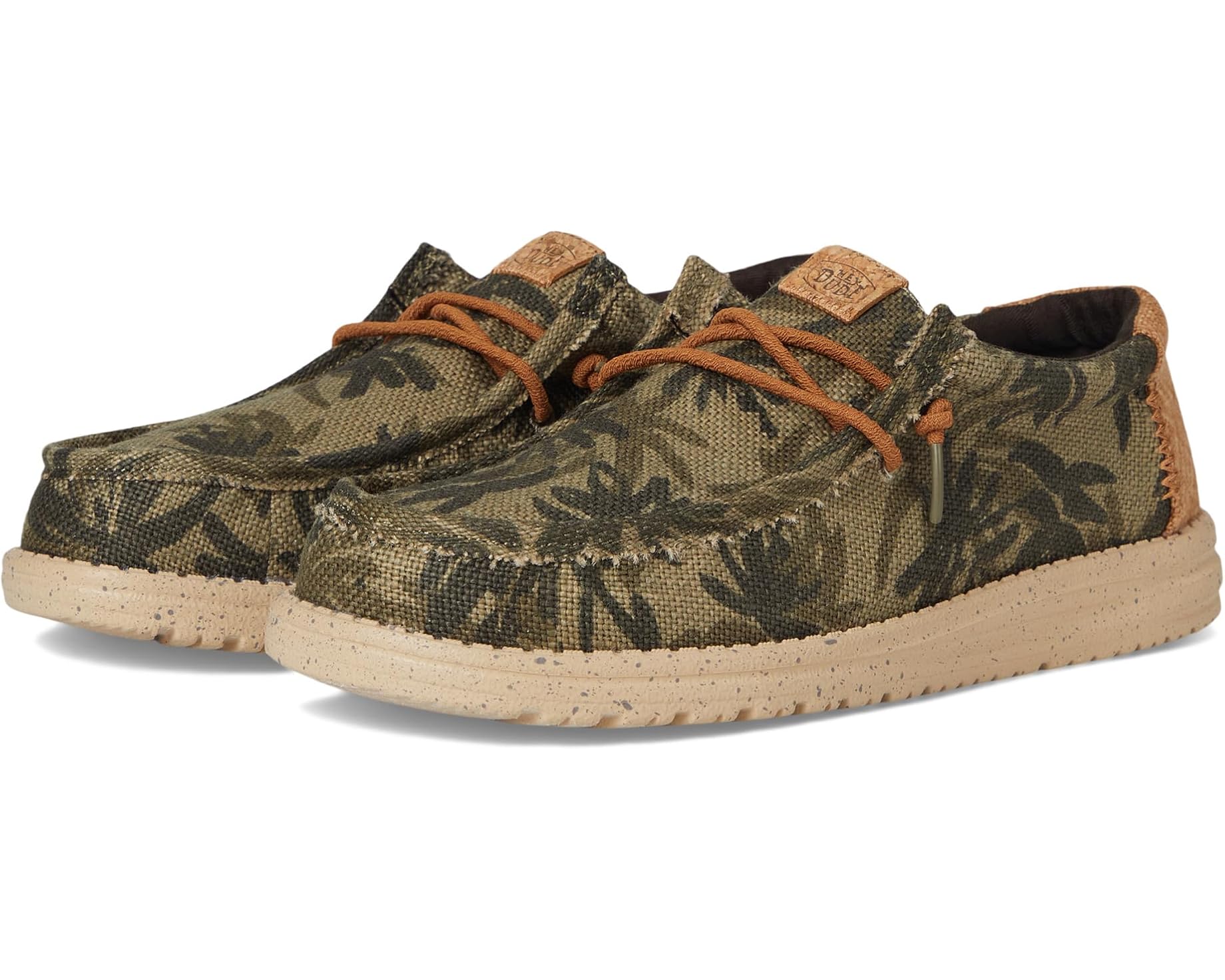 (取寄) ヘイ デュード メンズ ウォーリー パーム ジュート Hey Dude men Wally Palm Jute Burnt Olive/Ginger Brown|ジェットラグ店