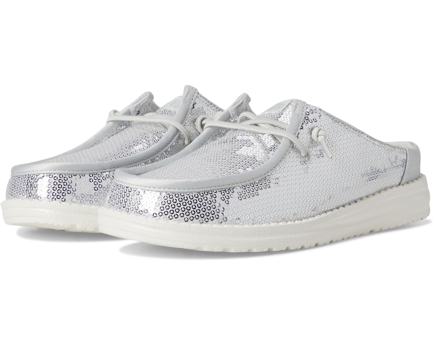 (取寄) ヘイ デュード レディース ウェンディ スリップ シークイン Hey Dude women Wendy Slip Sequin White|ジェットラグ店