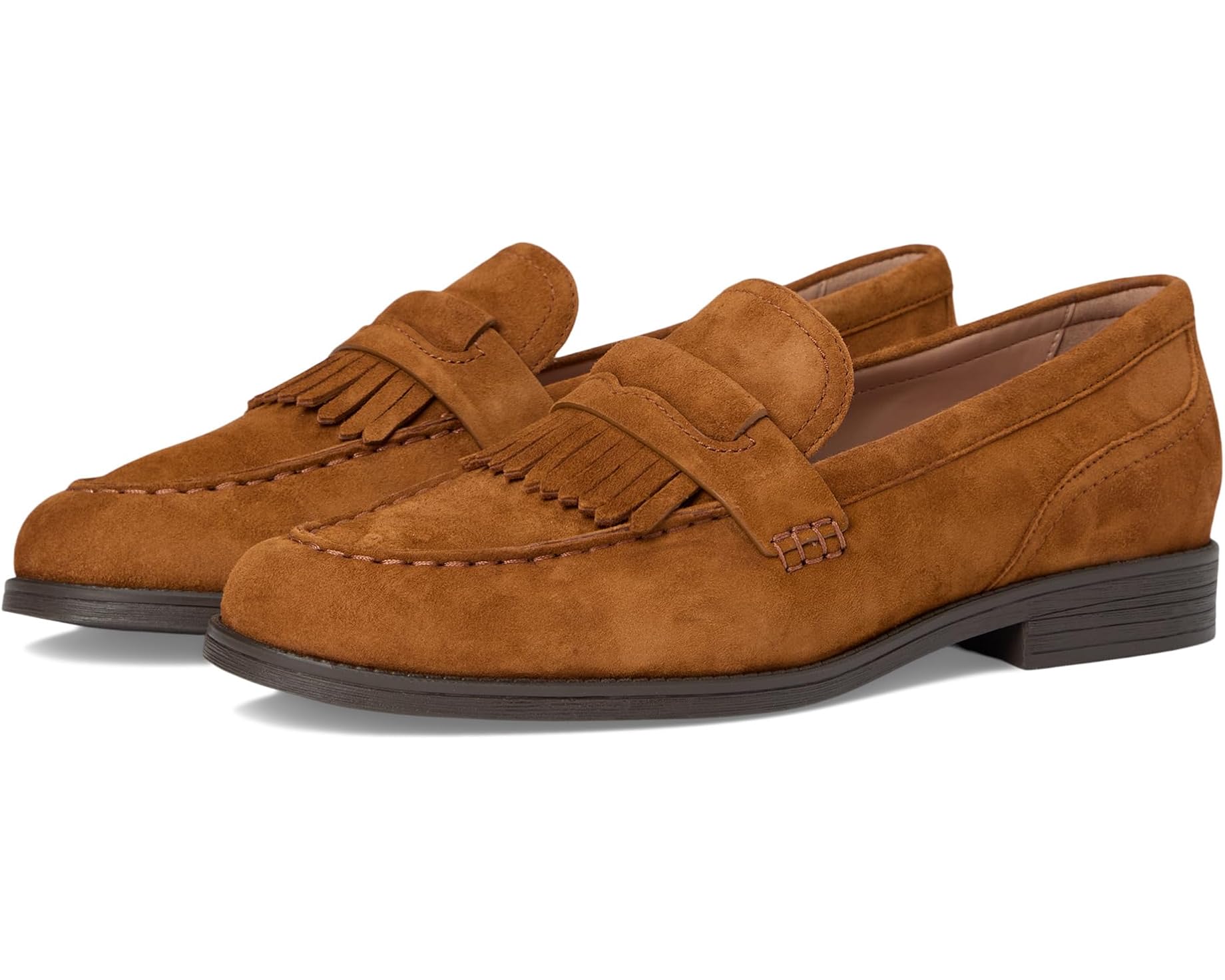 (取寄) コールハーン レディース スタッシ キルティー ローファーズ Cole Haan women Stassi Kiltie Loafers Tobacco Suede｜ジェットラグ店