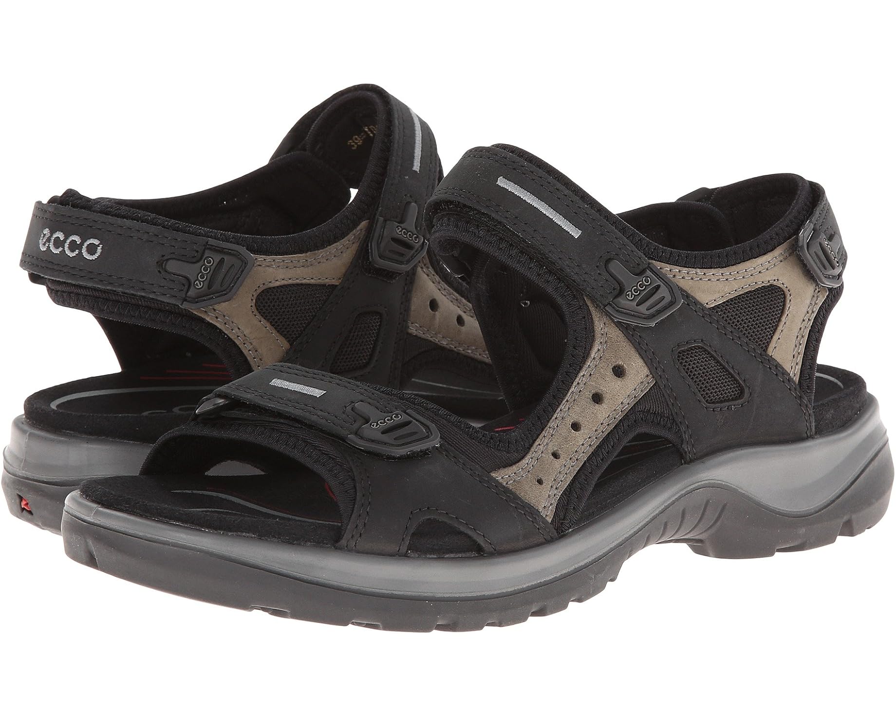 (取寄) エコー スポーツ レディース ユカタン サンダル ECCO Sport women Yucatan Sandal Black/Mole/Black|ジェットラグ店