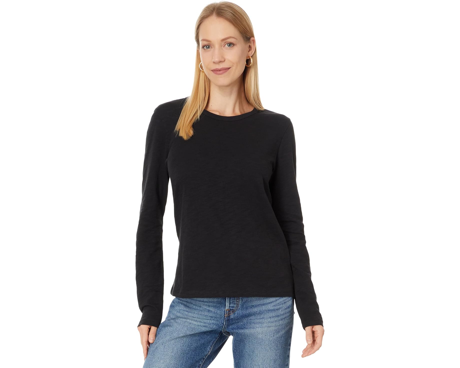 (取寄) リラ P レディース ロング スリーブ クルーネック Lilla P women Long Sleeve Crewneck Black｜ジェットラグ店
