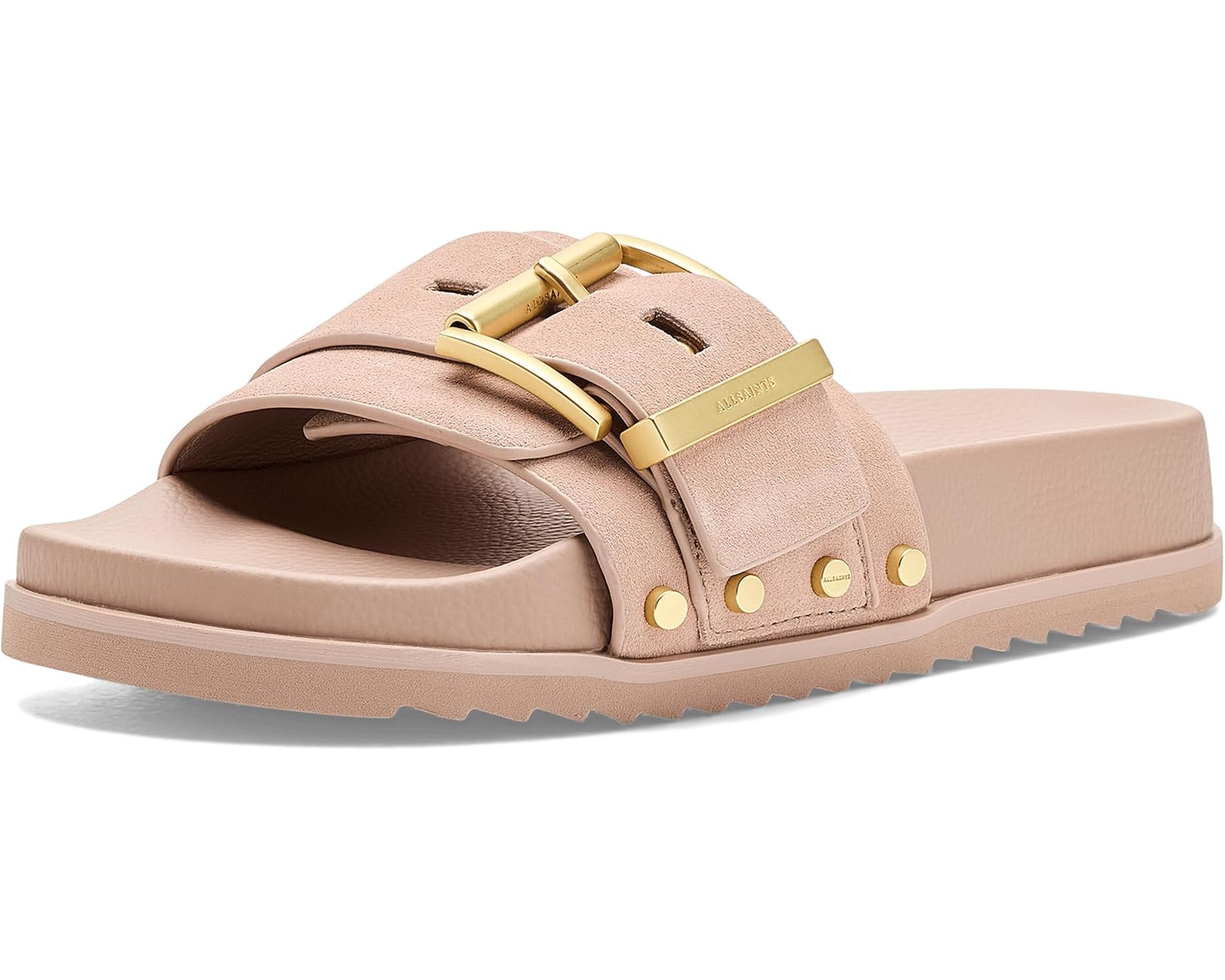 (取寄) オールセインツ レディース エリー スタッズ スライダー AllSaints women Ellie Stud Slider Rose Dust Pink｜ジェットラグ店