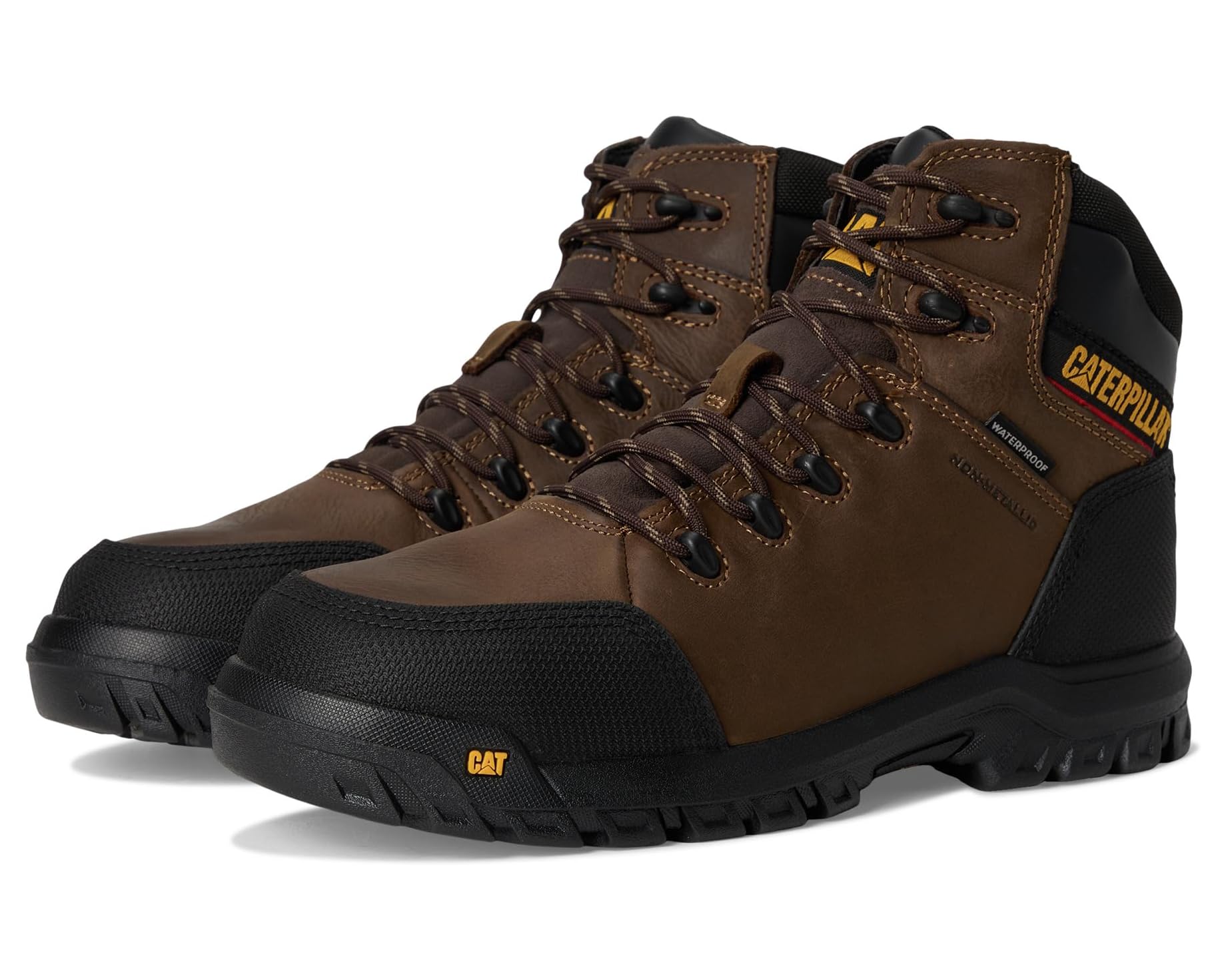 (取寄) キャタピラー メンズ リソープション ウォータープルーフ コンポジット トゥ Caterpillar men Resorption Waterproof Composite Toe Seal Brown Leather｜ジェットラグ店