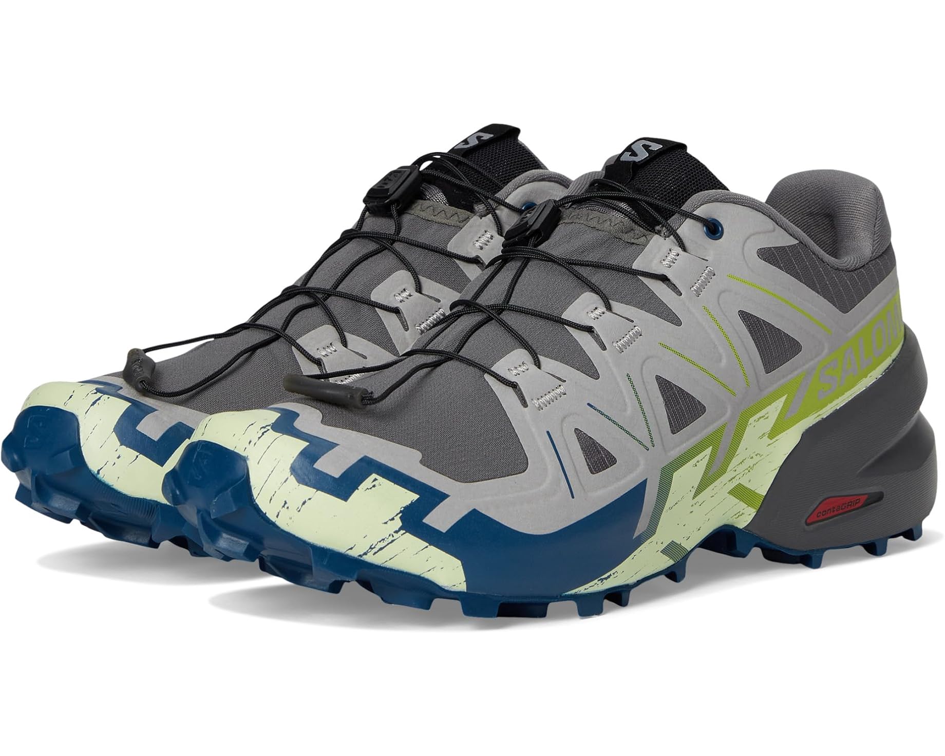 (取寄) サロモン メンズ スピードクロス 6 Salomon men Speedcross 6 Castlerock/Lime Cream/Poseidon｜ジェットラグ店