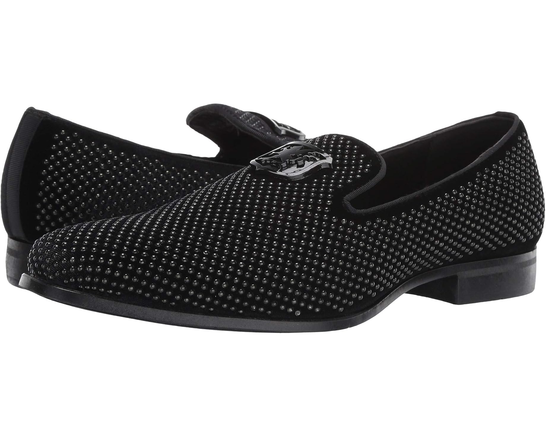 (取寄) ステイシー アダムス メンズ スワッガー スタデッド オーナメント ローファー Stacy Adams men Swagger Studded Ornament Loafer Black｜ジェットラグ店