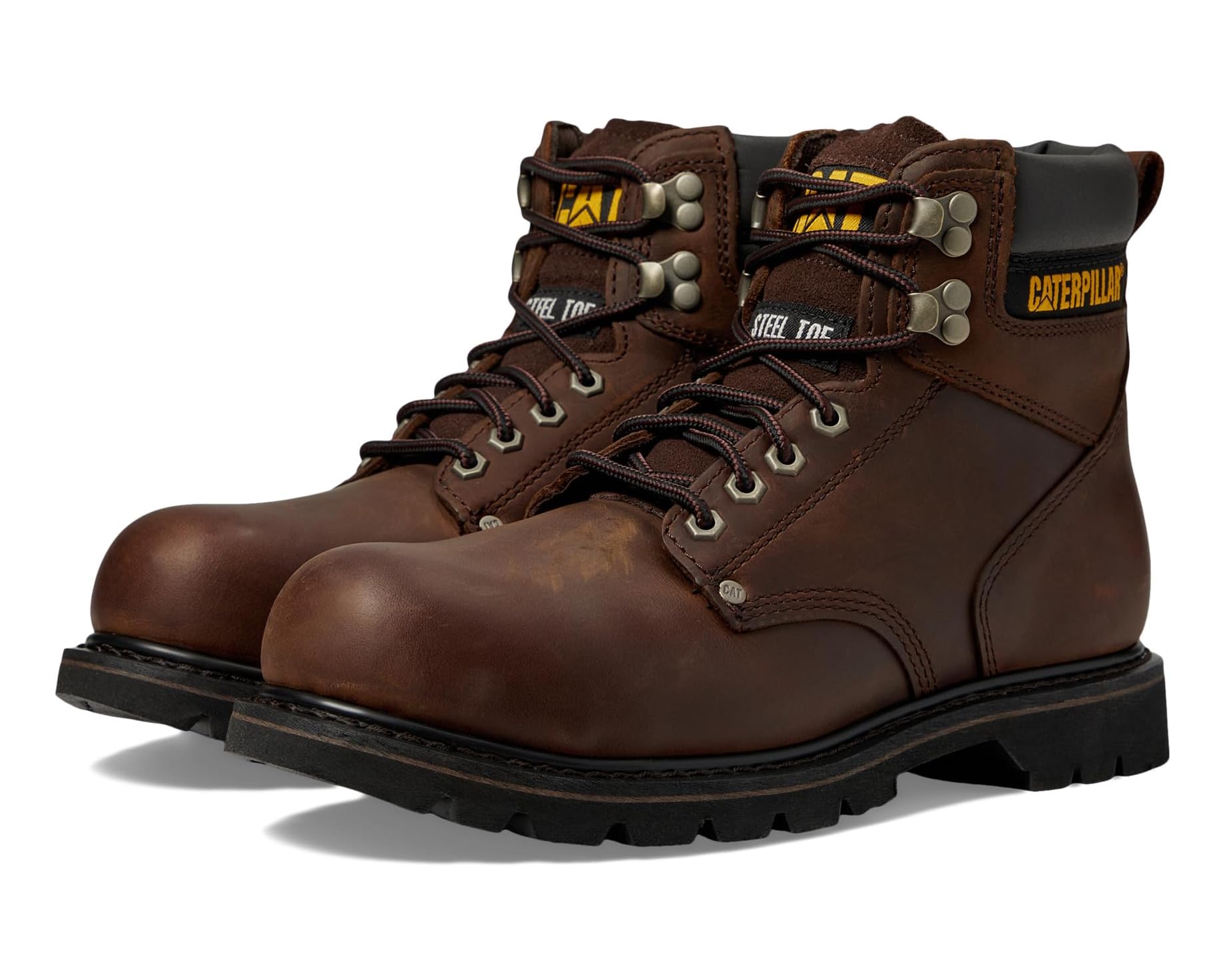 (取寄) キャタピラー メンズ 2nd シフト スティール トゥ Caterpillar men 2nd Shift Steel Toe Dark Brown Leather｜ジェットラグ店