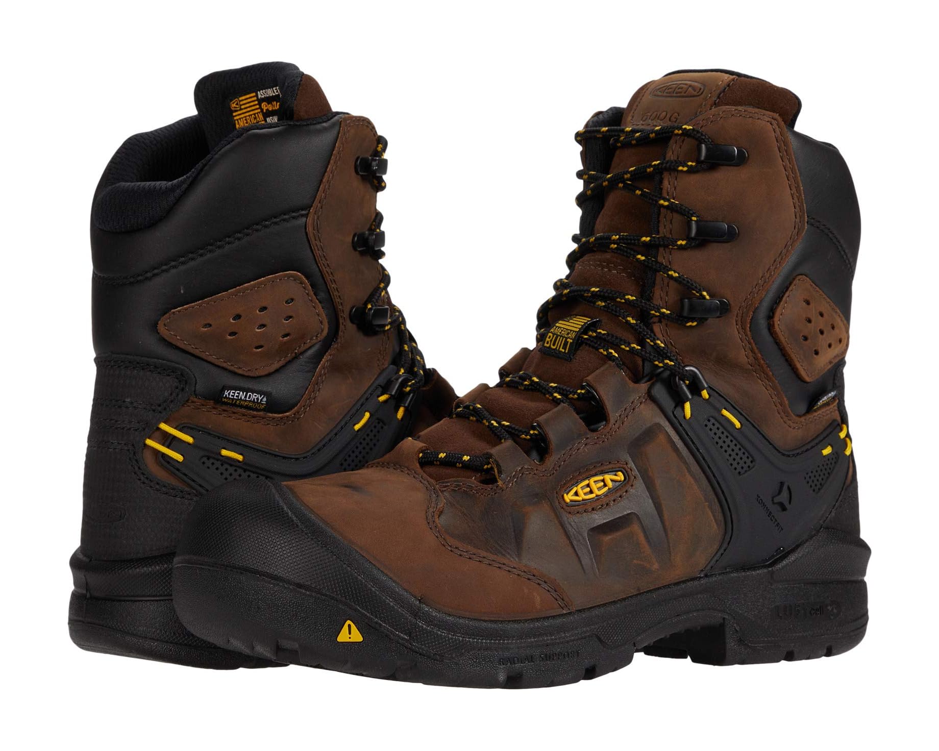 (取寄) キーン ユーティリティ メンズ ドーバー インサレーテッド ウォータープルーフ ブーツ (カーボン-ファイバー トゥ) KEEN Utility men Dover 8" Insulated Waterproof Boot (Carbon-fiber Toe) Dark Earth/Black｜ジェットラグ店