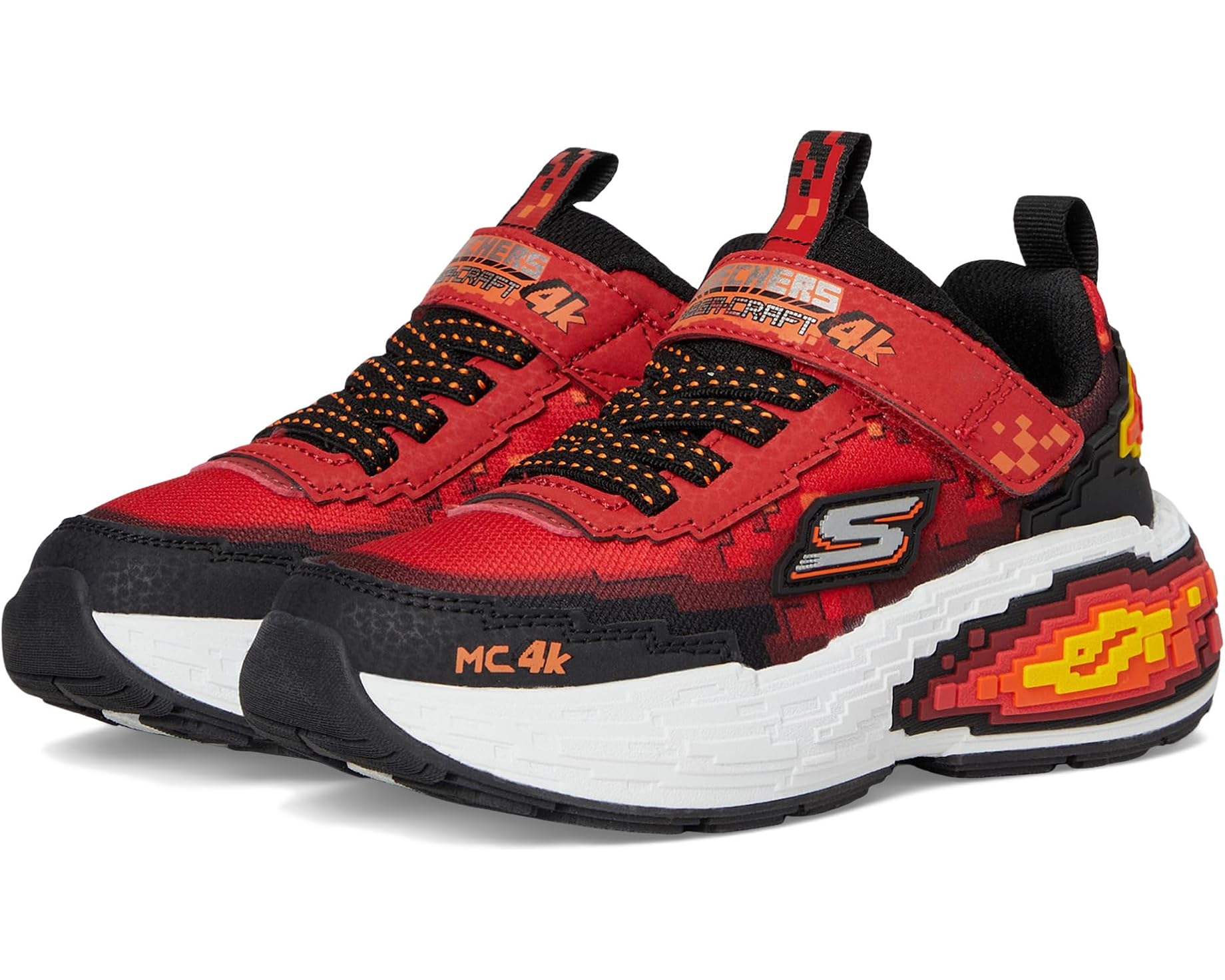 (取寄) スケッチャーズ キッズ キッズ メガ-クラフト 4K (リトル キッド/ビッグ キッド) SKECHERS KIDS kids Mega-Craft 4K 402160L (Little Kid/Big Kid) Red/Black｜ジェットラグ店