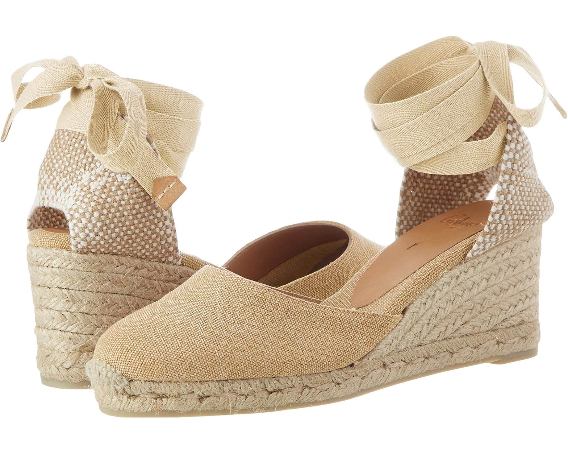 (取寄) カスタニエール レディース カリーナ 60mm ウェッジ エスパドリーユ CASTANER women Carina 60mm Wedge Espadrille Sand｜ジェットラグ店