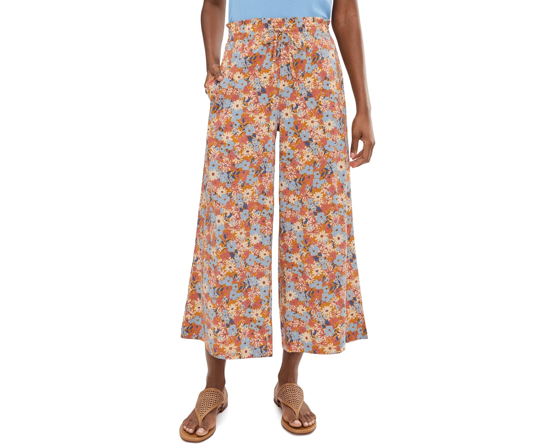 (取寄) レディース サンキスド ワイド レッグ クロップ パンツ Toad&Co women Sunkissed Wide Leg Crop Pants Sunset Print|ジェットラグ店