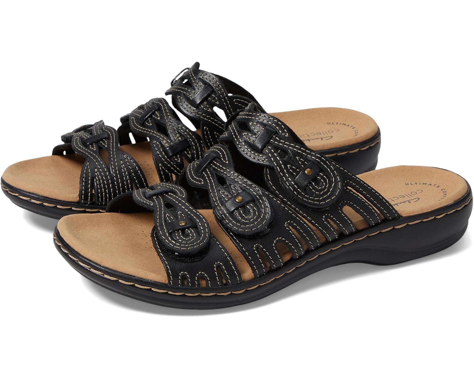 (取寄) クラークス レディース レイサ フェイ Clarks women Leisa Faye Black Leather|ジェットラグ店