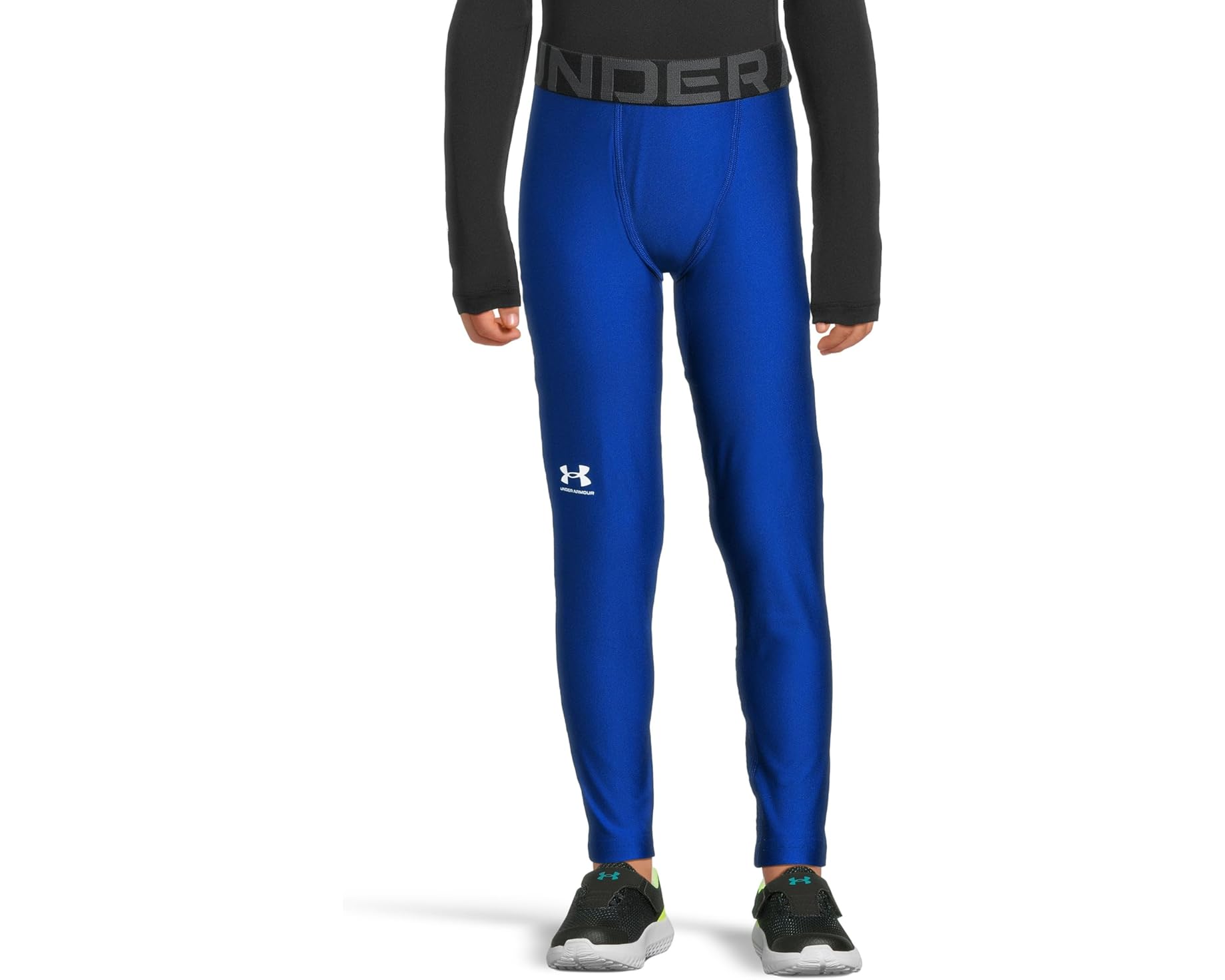 (取寄) アンダーアーマー キッズ ヒートギア アーマー レギングス (ビッグ キッズ) Under Armour kids HeatGear Armour Leggings (Big Kids) Royal/White｜ジェットラグ店