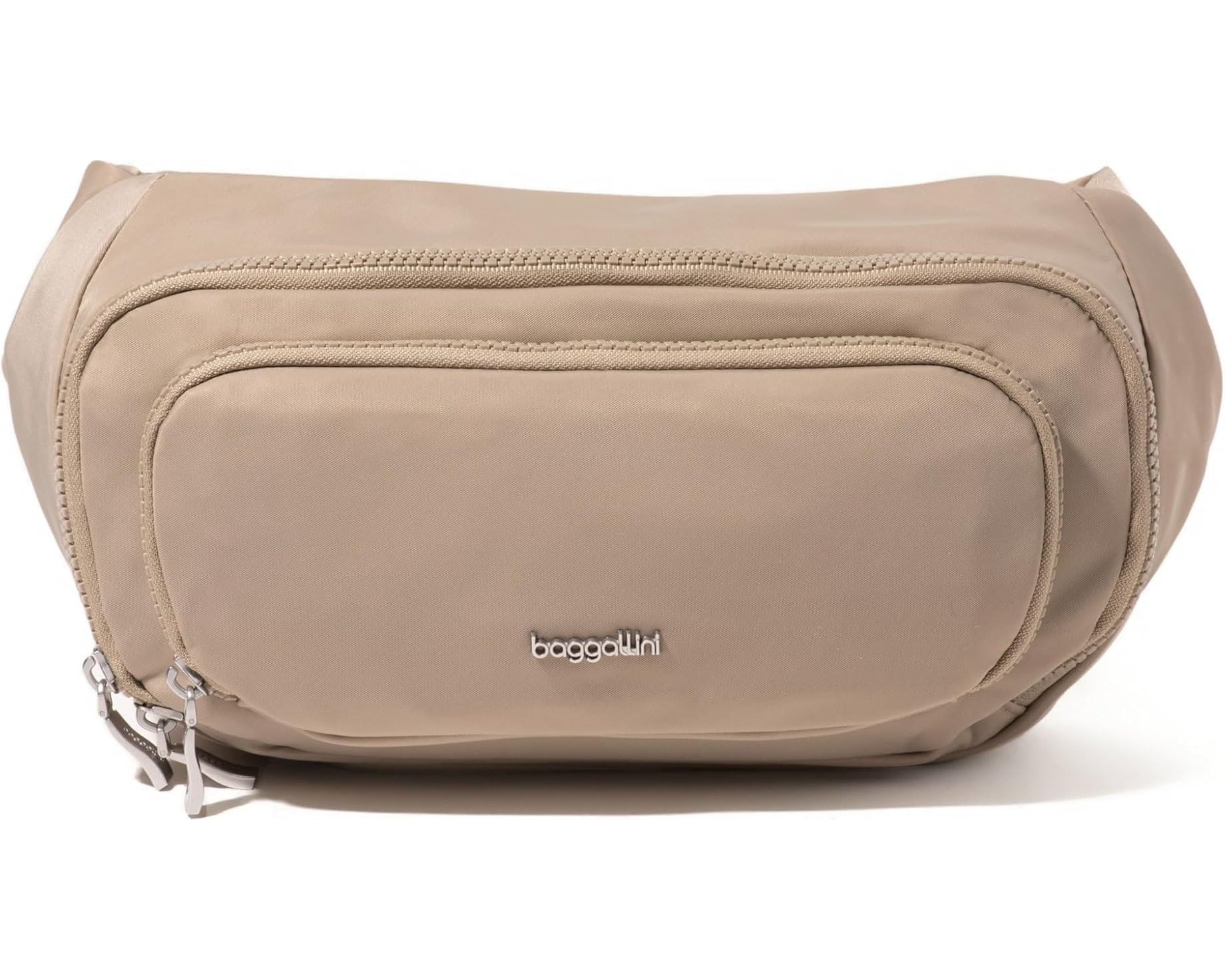 (取寄) バッガリーニ オン ザ ゴー ラージ ベルト バッグ ウェスト パック Baggallini On The Go Large Belt Bag Waist Pack Taupe Twill｜ジェットラグ店