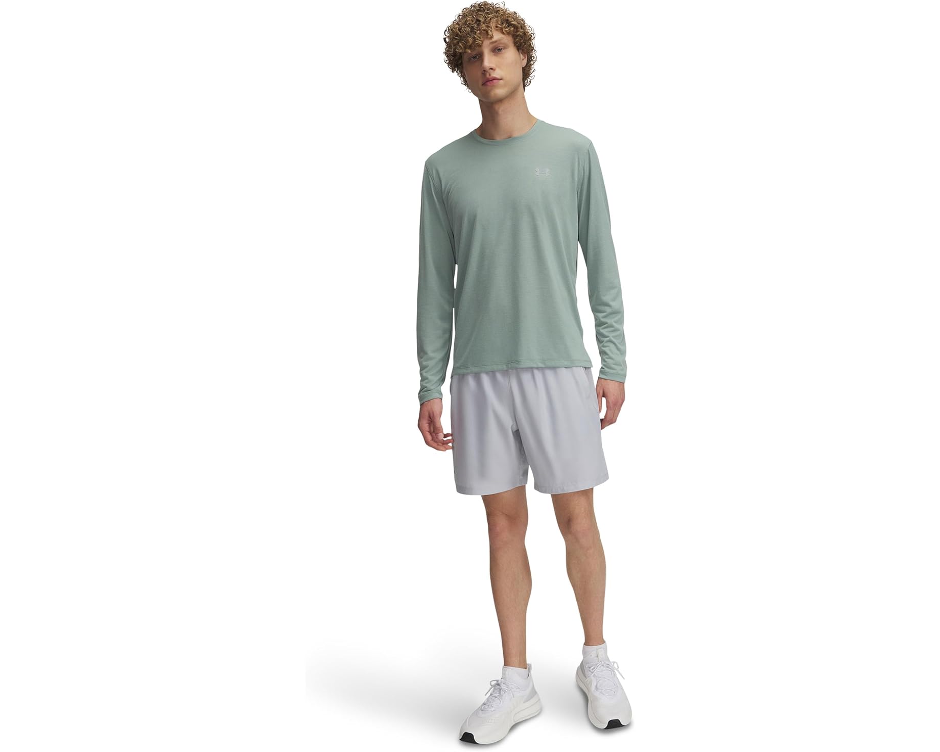 (取寄) アンダーアーマー メンズ ラウンチ ラン ショーツ Under Armour men Launch Run 7" Shorts Mod Gray/White/Reflective|ジェットラグ店