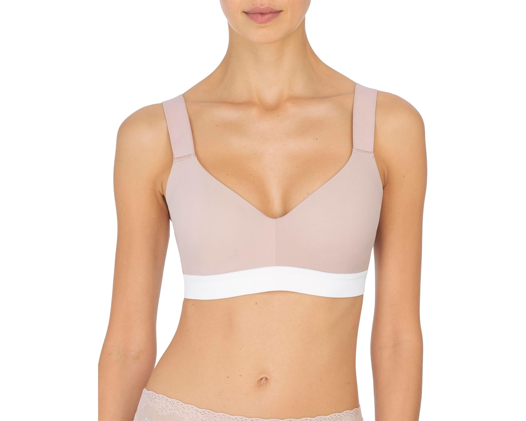 (取寄) ナトリ レディース ダイナミック コンバーチブル コンツアー スポーツ ブラ Natori women Dynamic Convertible Contour Sport Bra Rose Beige/Warm White｜ジェットラグ店
