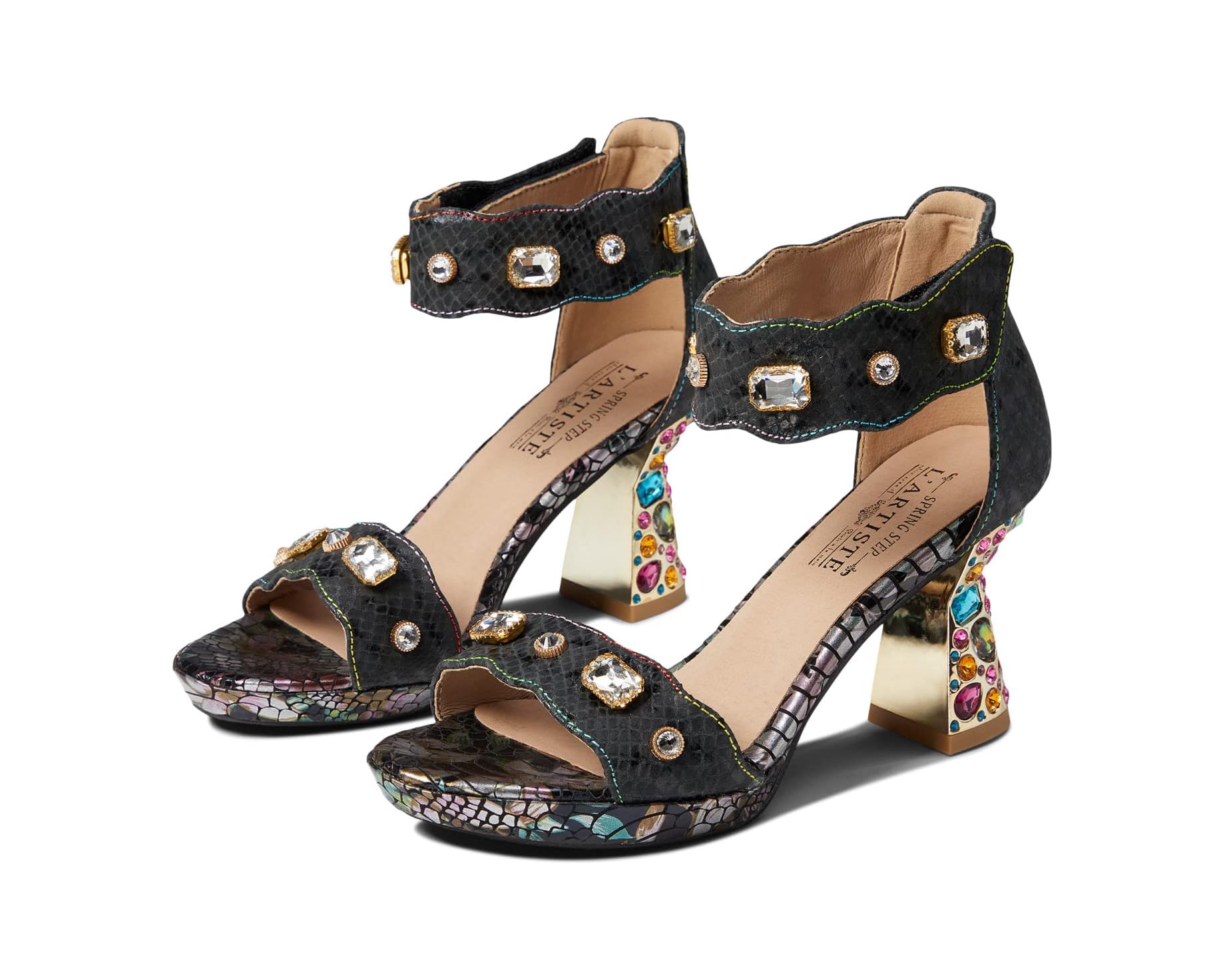 (取寄) レディース ジュエル L'Artiste by Spring Step women Jewell Black|ジェットラグ店