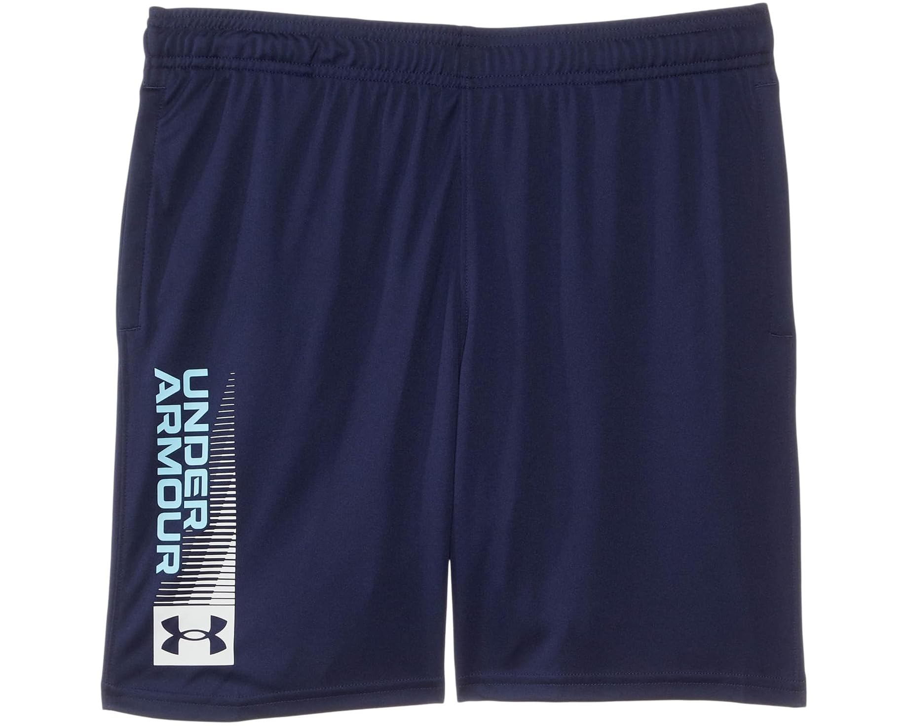 (取寄) アンダーアーマー キッズ テック ワードマーク ショーツ (ビッグ キッズ) Under Armour kids Tech Wordmark Shorts (Big Kids) Midnight Navy/Stream/White｜ジェットラグ店