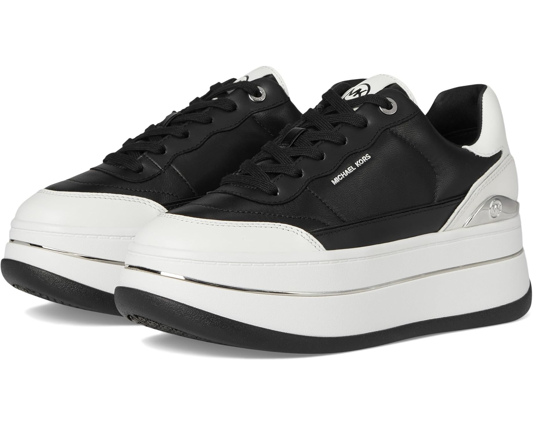 (取寄) マイケルコース レディース ヘイズ レース アップ MICHAEL Michael Kors women Hayes Lace Up Black/Opticwhite｜ジェットラグ店 37,648円