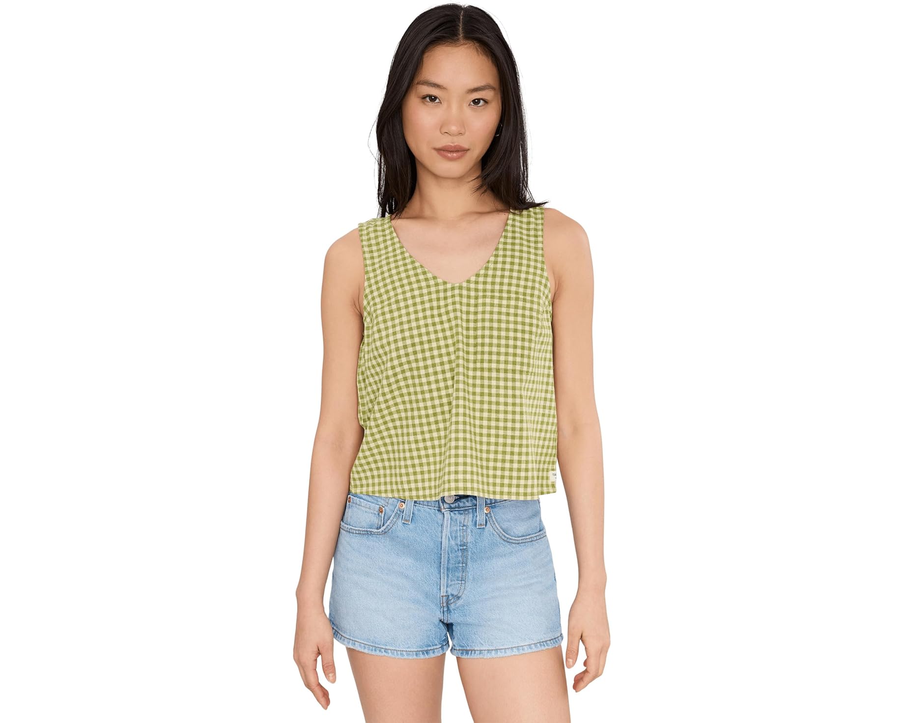 (取寄) レディース タージ ヘンプ ボタン バック タンク Toad&Co women Taj Hemp Button Back Tank Woodbine Pattern|ジェットラグ店