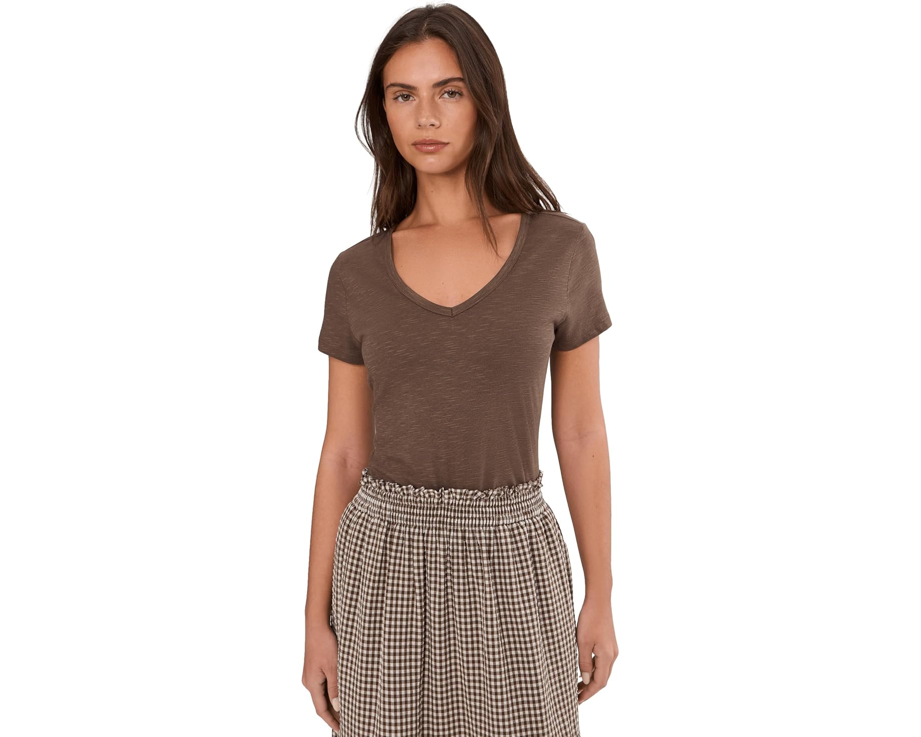 (取寄) レディース マーリー ショート スリーブ V ティー Toad&amp;Co women Marley Short Sleeve V Tee Earth｜ジェットラグ店