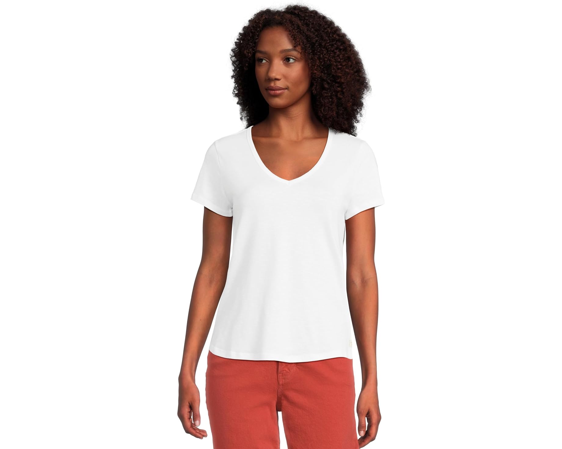 (取寄) レディース マーリー ショート スリーブ V ティー Toad&amp;Co women Marley Short Sleeve V Tee True White｜ジェットラグ店