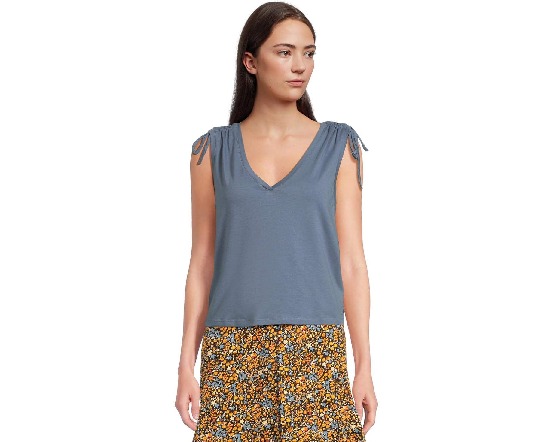 (取寄) レディース アンサ Cinch タンク Toad&amp;Co women Anza Cinch Tank Pacific Blue｜ジェットラグ店