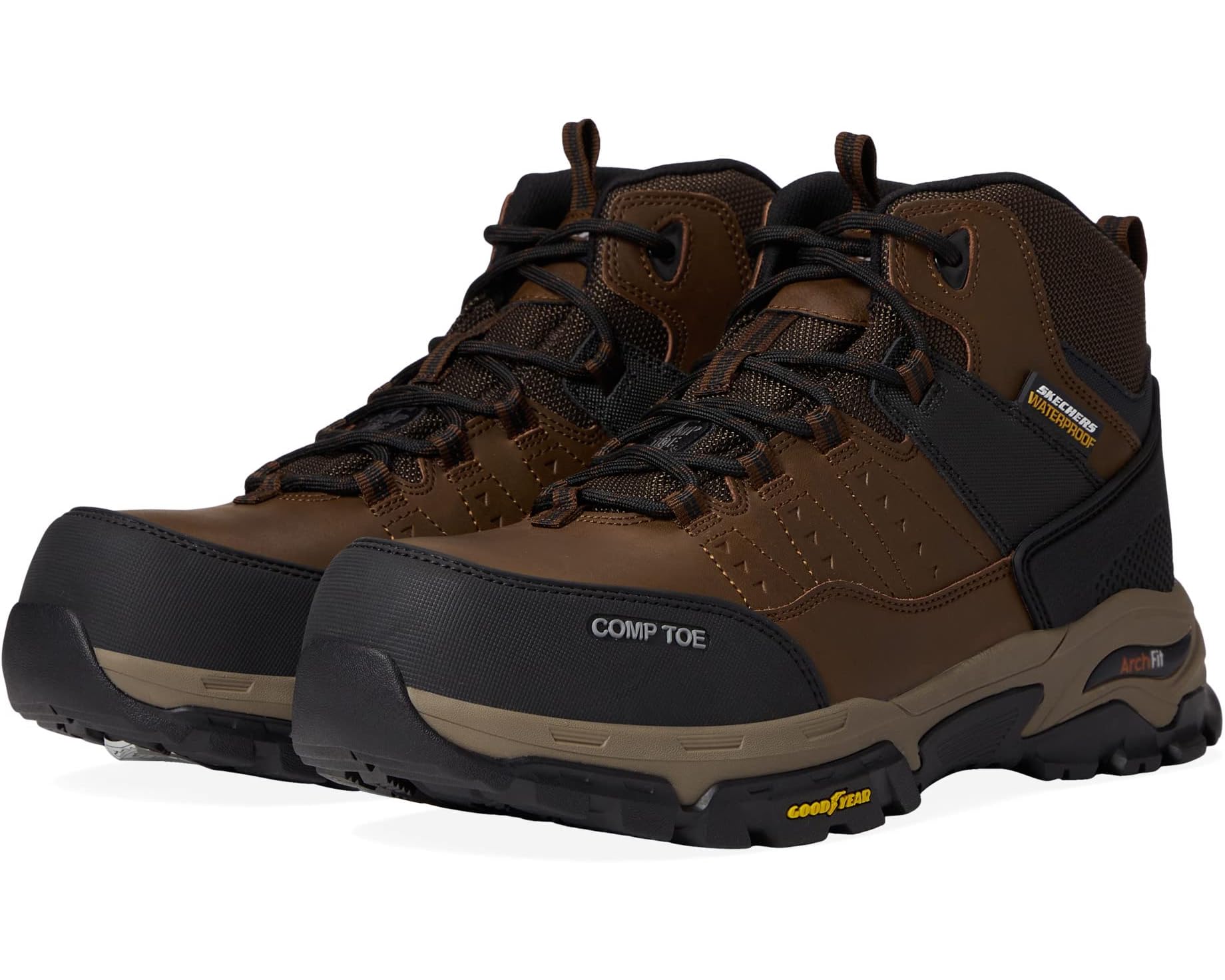 (取寄) スケッチャーズ ワーク メンズ アーチ フィット ターバー コンプ トゥ SKECHERS Work men Arch Fit Tarver Comp Toe Brown|ジェットラグ店