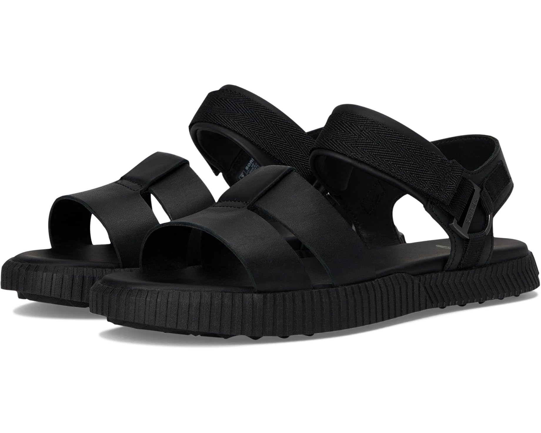 (取寄) ソレル レディース オナ アンクル ストラップ フラッツ サンダル SOREL women Ona Ave Ankle Strap Flat Sandals Black/Black｜ジェットラグ店