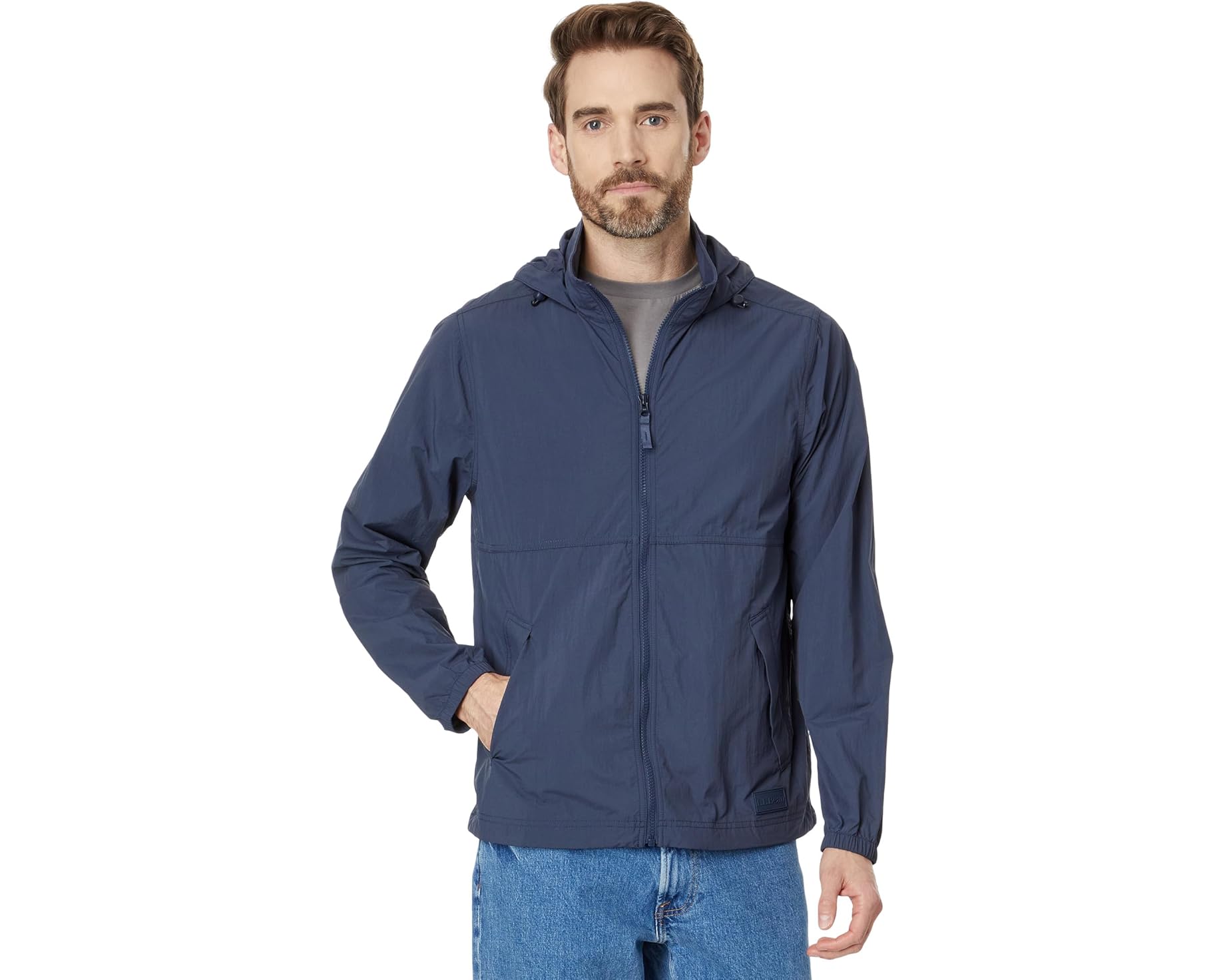 (取寄) エルエルビーン メンズ ライト アンド エアリー ウィンドブレーカー L.L.Bean men Light and Airy Windbreaker Carbon Navy｜ジェットラグ店