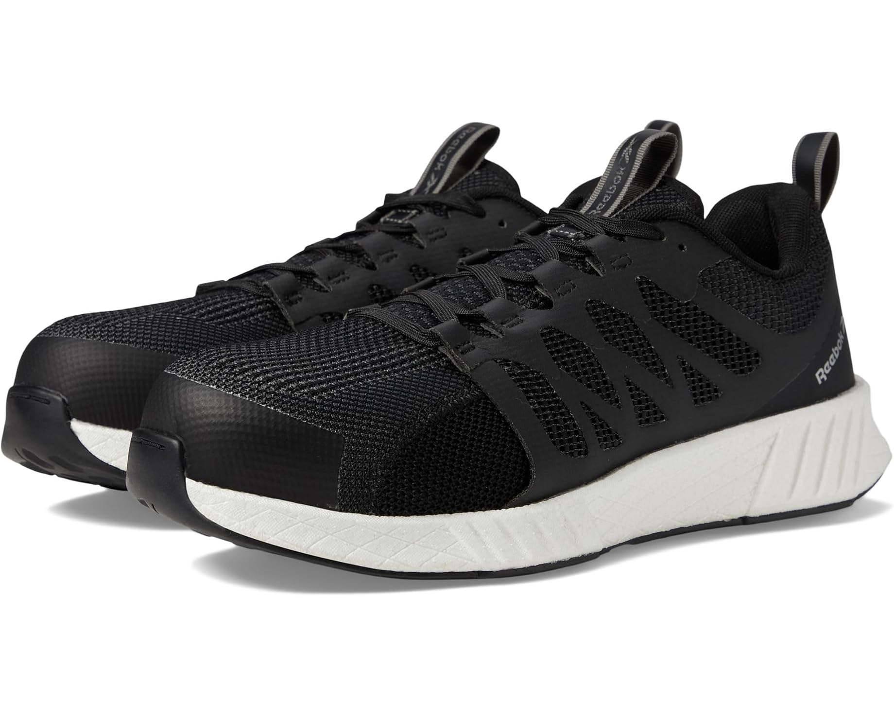 (取寄) リーボック ワーク メンズ フュージョン フレックスウィーブ ケージ コンポジット トゥ Reebok Work men Fusion Flexweave Cage Composite Toe Black/White｜ジェットラグ店