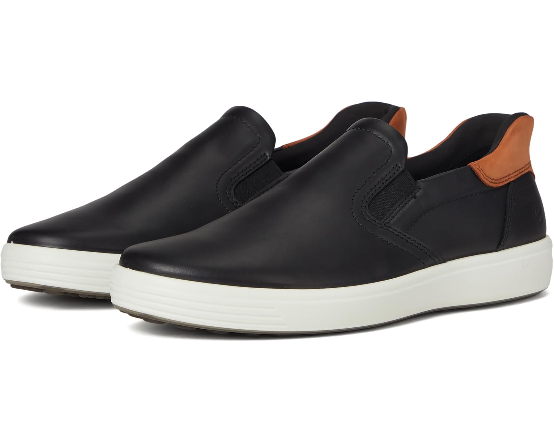 (取寄) エコー メンズ ソフト 7 イージー スリップ オン スニーカー ECCO men Soft 7 Easy Slip On Sneaker Black/Cognac｜ジェットラグ店