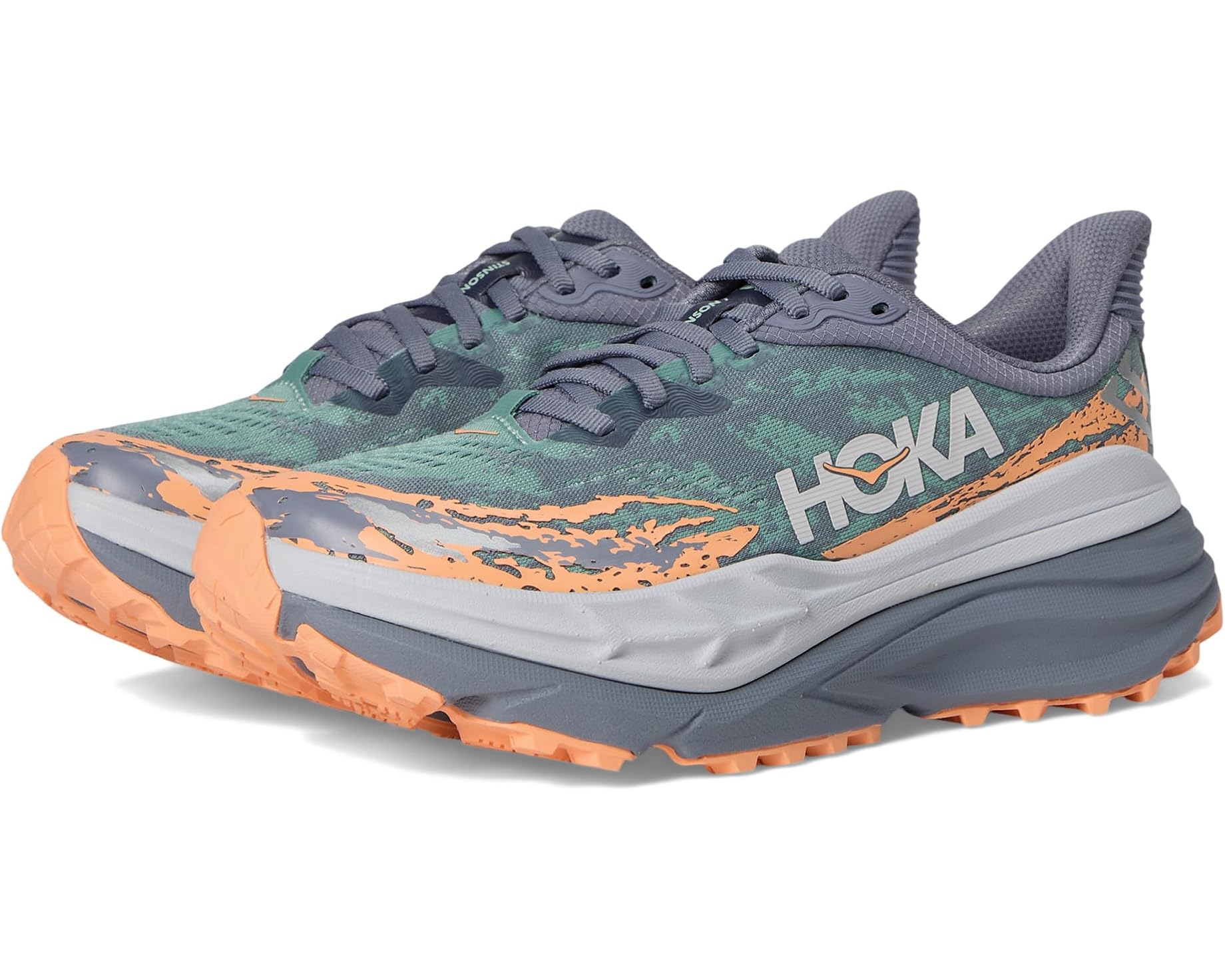 (取寄) ホカオネオネ レディース スティンソン 7 Hoka women Stinson 7 Grey Skies/Pale Tangerine｜ジェットラグ店