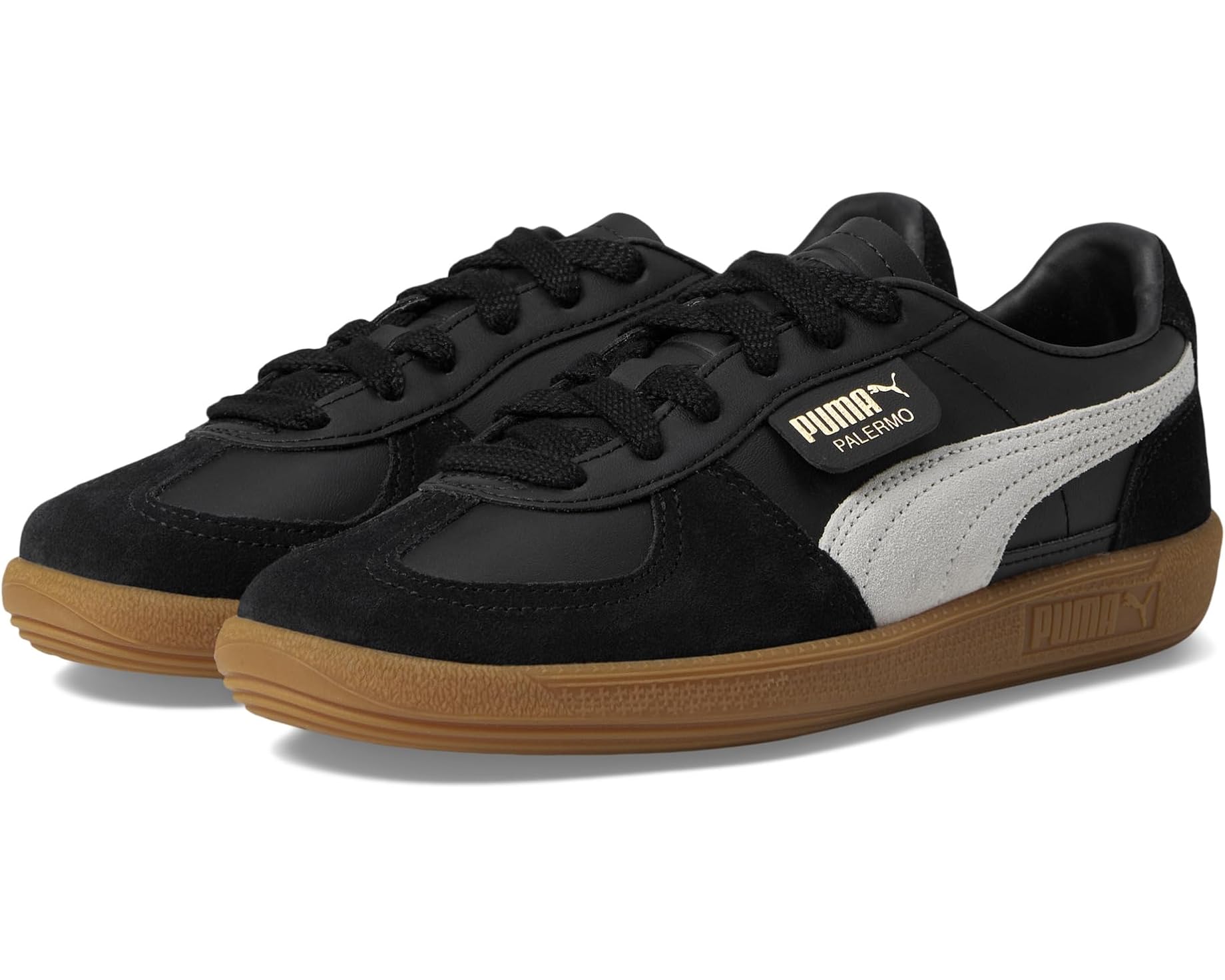 (取寄) プーマ キッズ パレルモ (ビッグ キッド) PUMA kids Palermo (Big Kid) Puma Black/Feather Gray/Gum｜ジェットラグ店