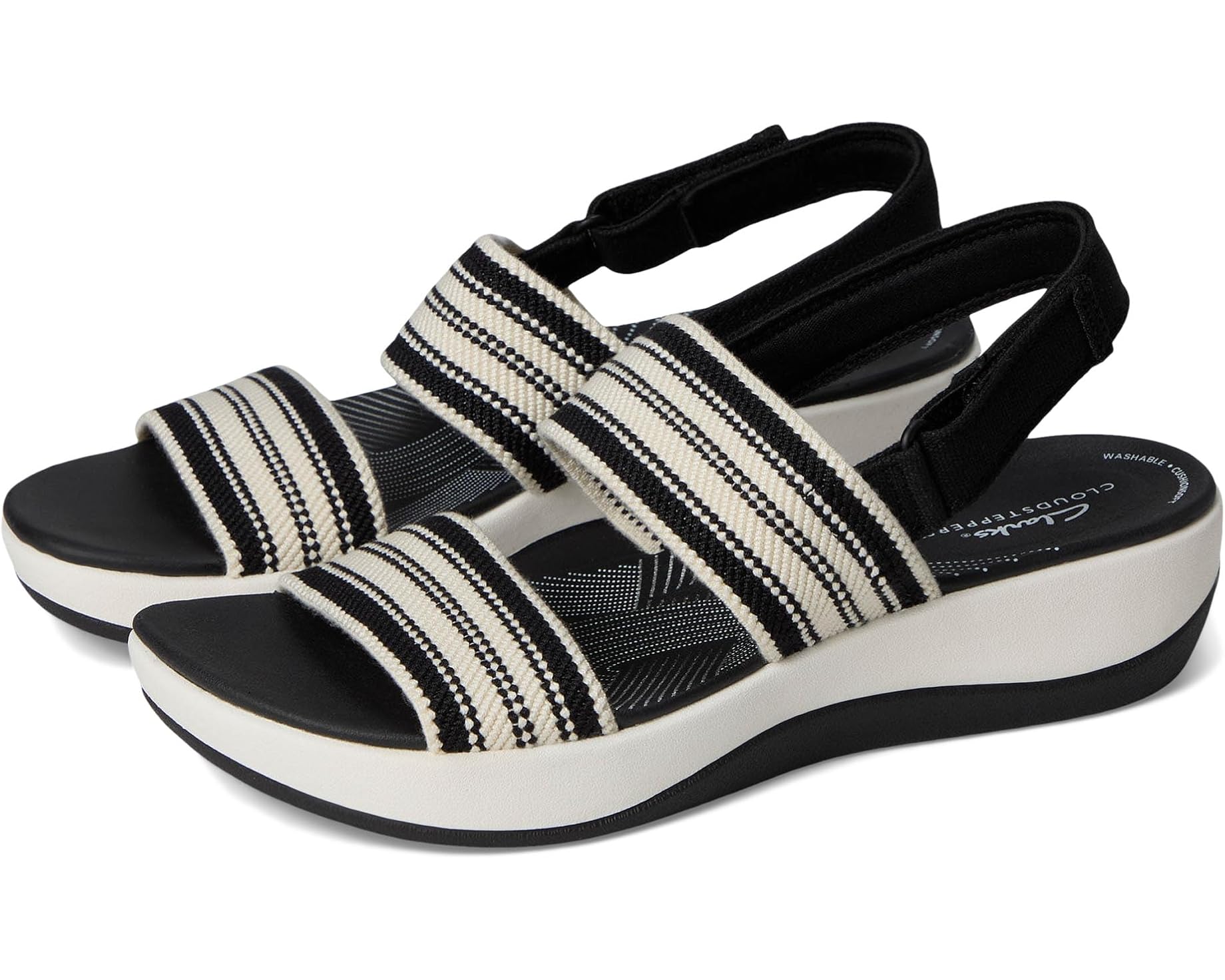 (取寄) クラークス レディース アーラ ストロール Clarks women Arla Stroll Black Multi Textile｜ジェットラグ店