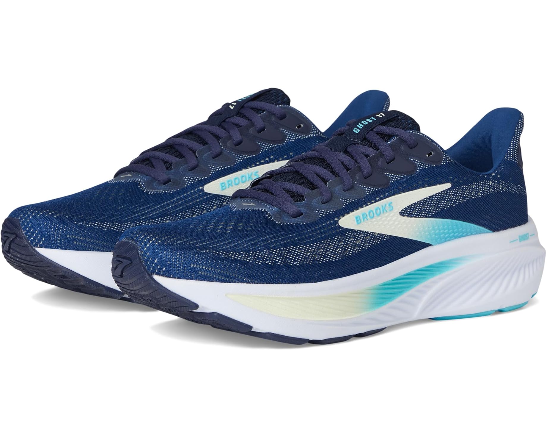 (取寄) ブルックス レディース ゴースト 17 Brooks women Ghost 17 Navy/Green/Turquoise｜ジェットラグ店