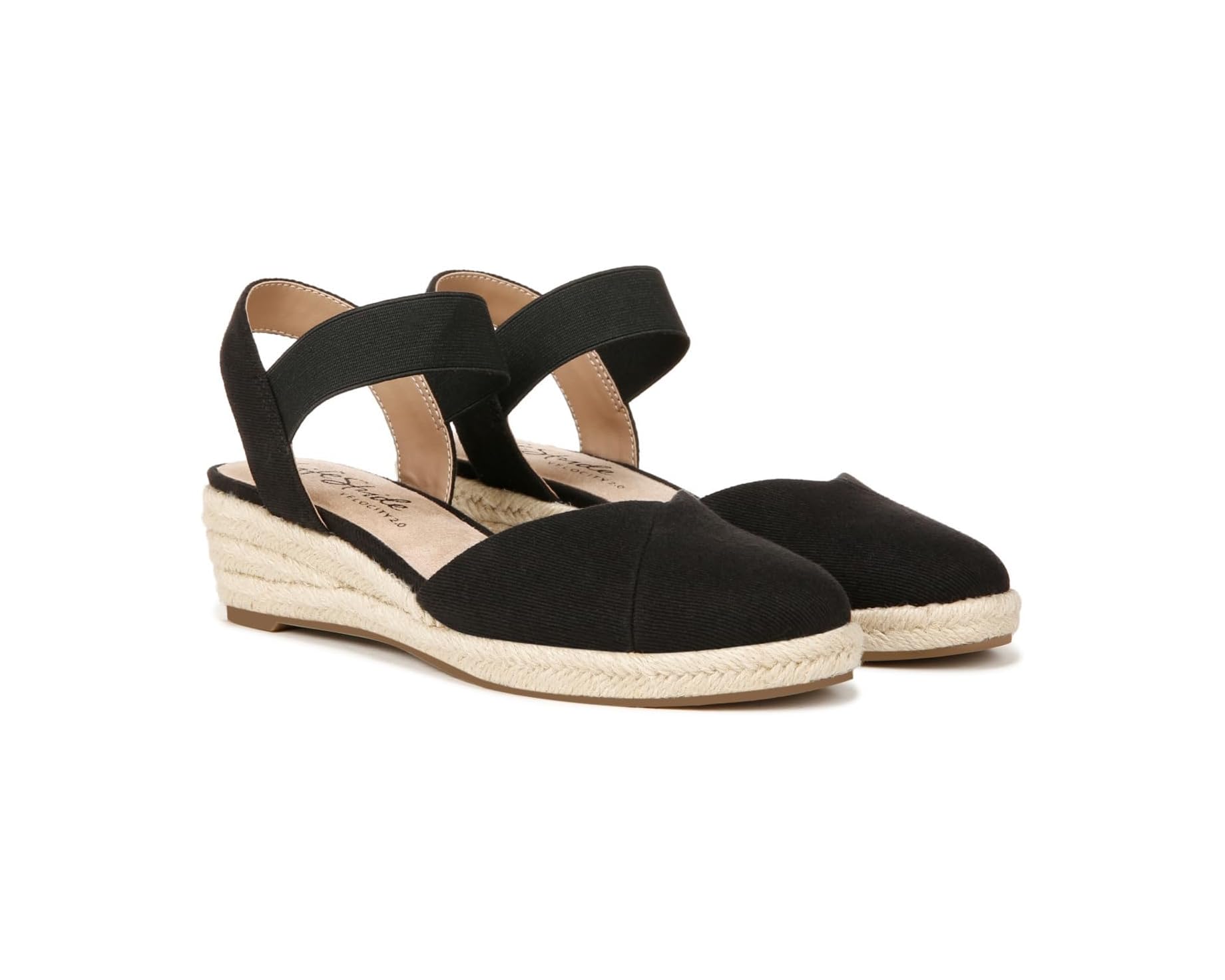 (取寄) ライフストライド レディース キミー ウェッジ エスパドリーユ LifeStride women Kimmie Wedge Espadrilles Black｜ジェットラグ店
