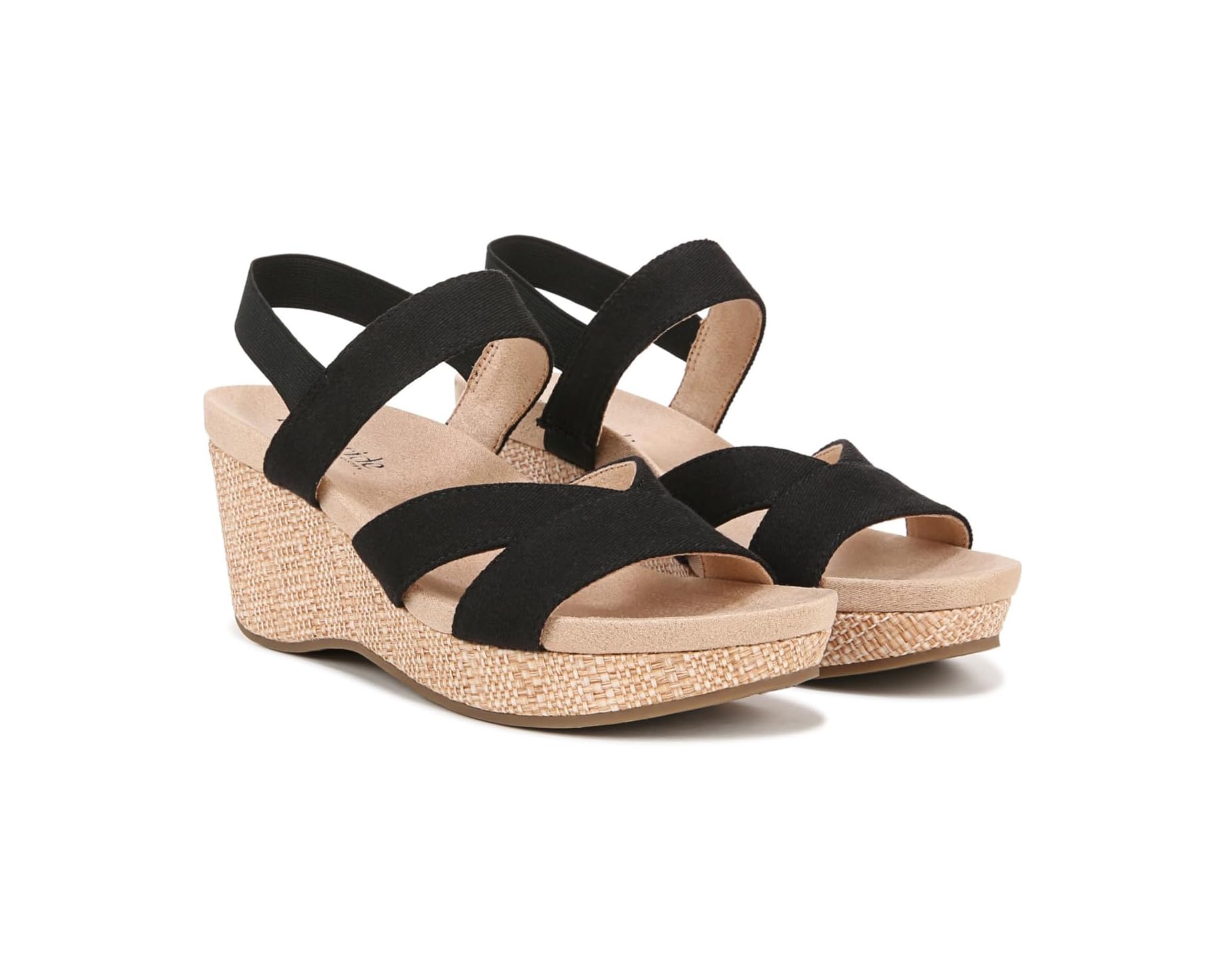 (取寄) ライフストライド レディース ダニタ ストラップ ウェッジ サンダル LifeStride women Danita Strappy Wedge Sandals Black｜ジェットラグ店