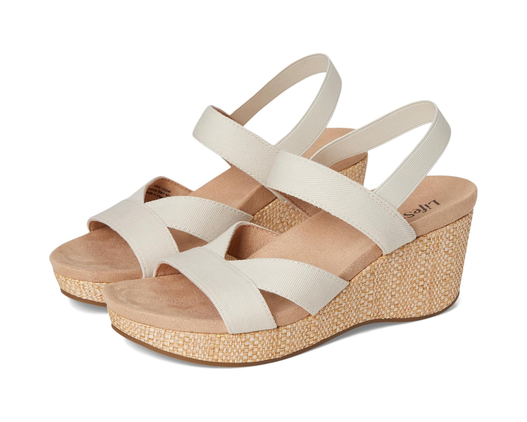 (取寄) ライフストライド レディース ダニタ ストラップ ウェッジ サンダル LifeStride women Danita Strappy Wedge Sandals Bone|ジェットラグ店