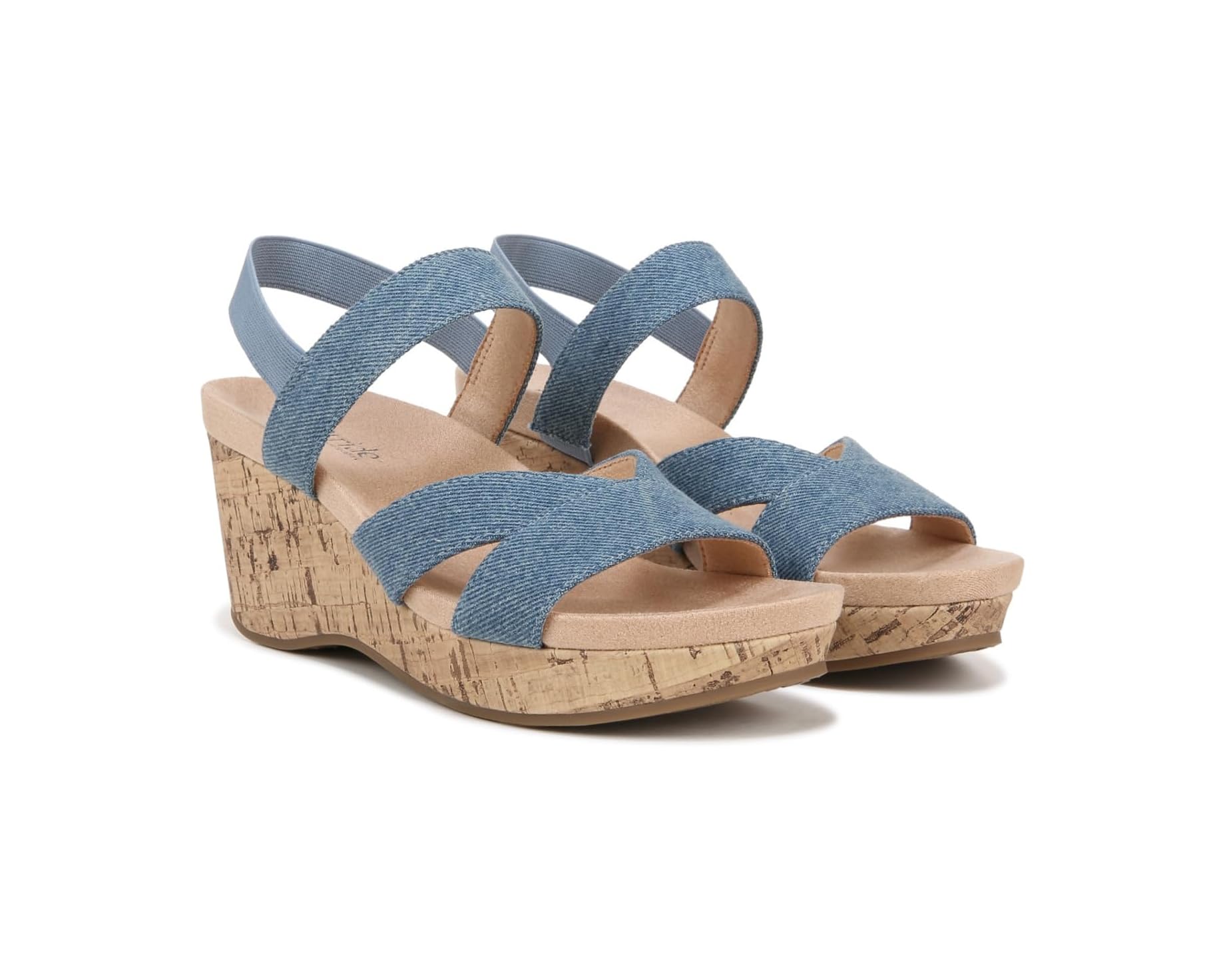(取寄) ライフストライド レディース ダニタ ストラップ ウェッジ サンダル LifeStride women Danita Strappy Wedge Sandals Denim Blue|ジェットラグ店